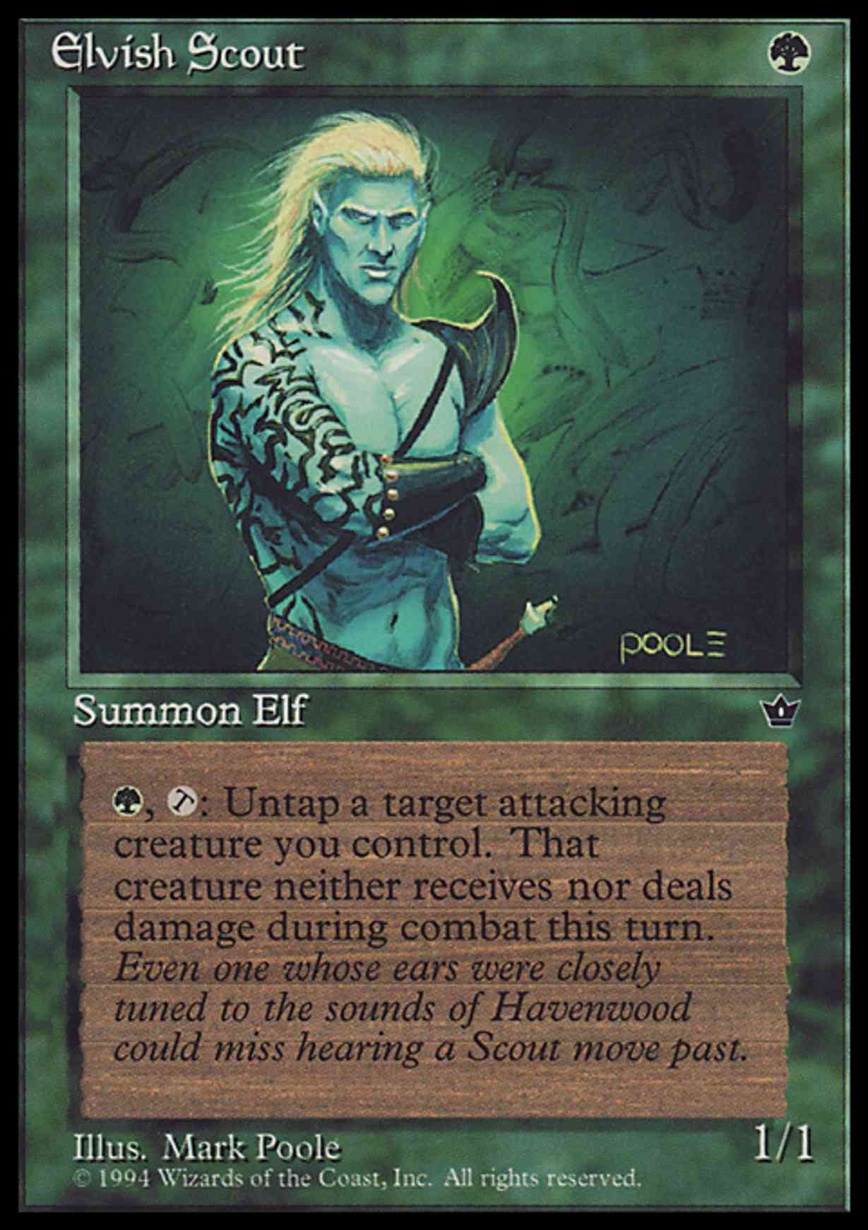 Elvish Scout magic card front
