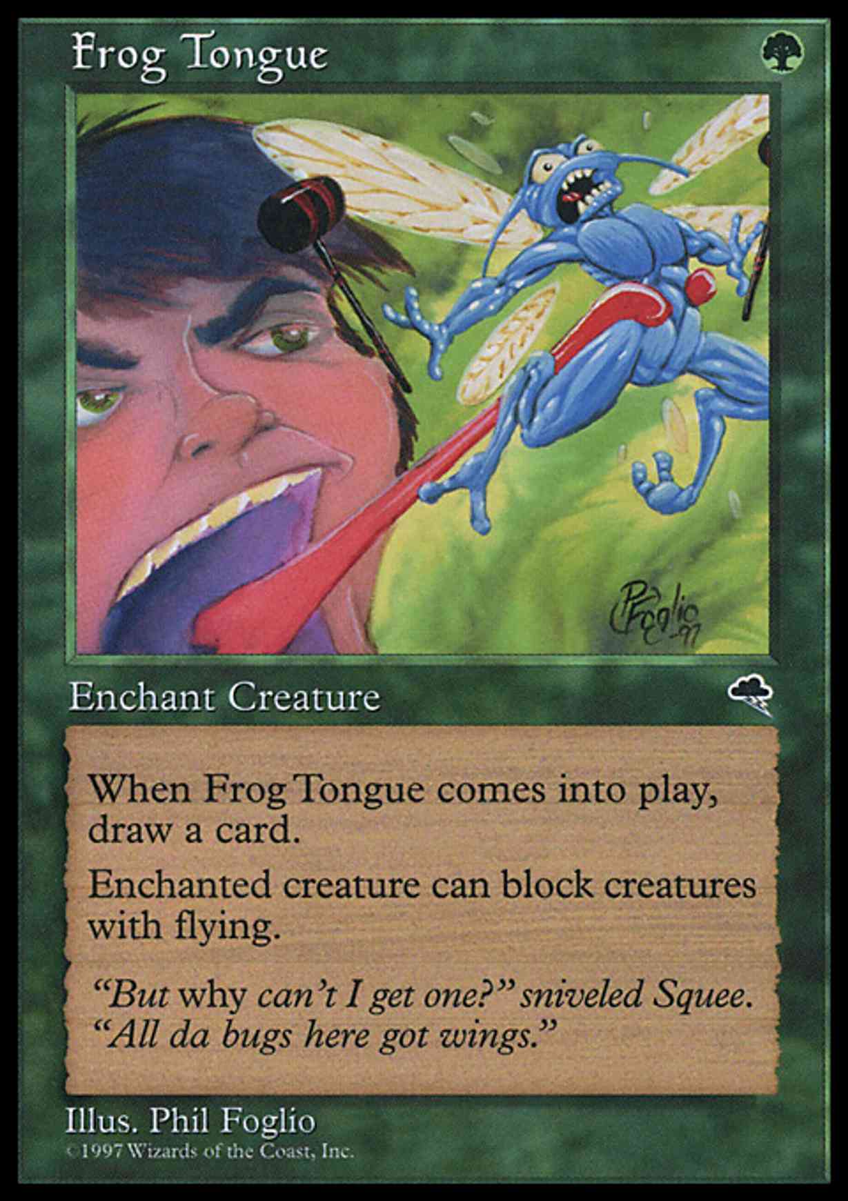 Frog Tongue magic card front