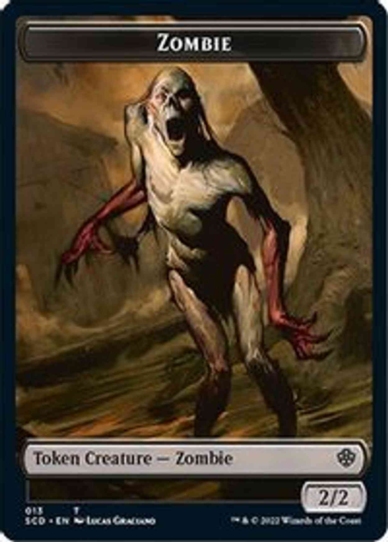 Zombie // Zombie Knight Double-sided Token magic card front