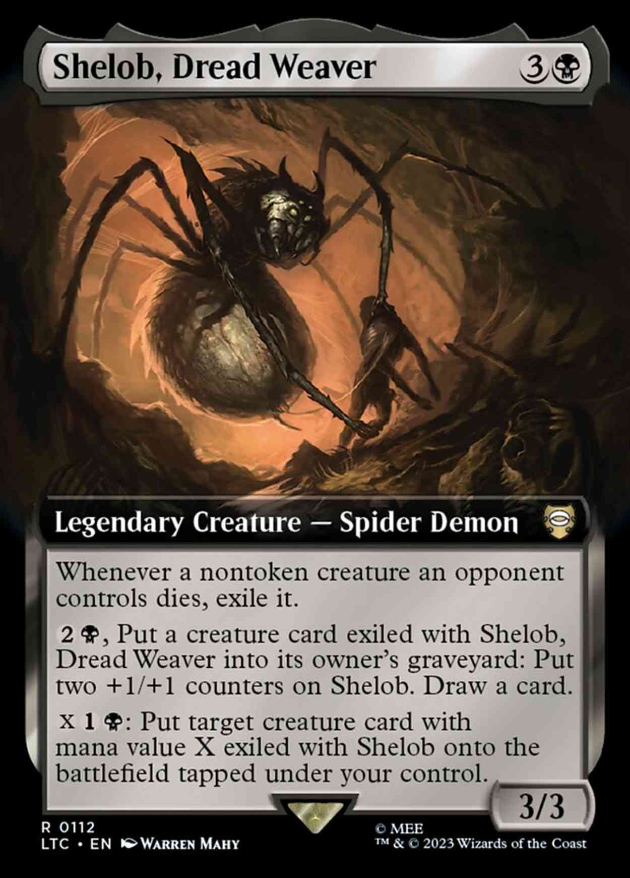 Shelob, Dread Weaver (Extended Art) magic card front