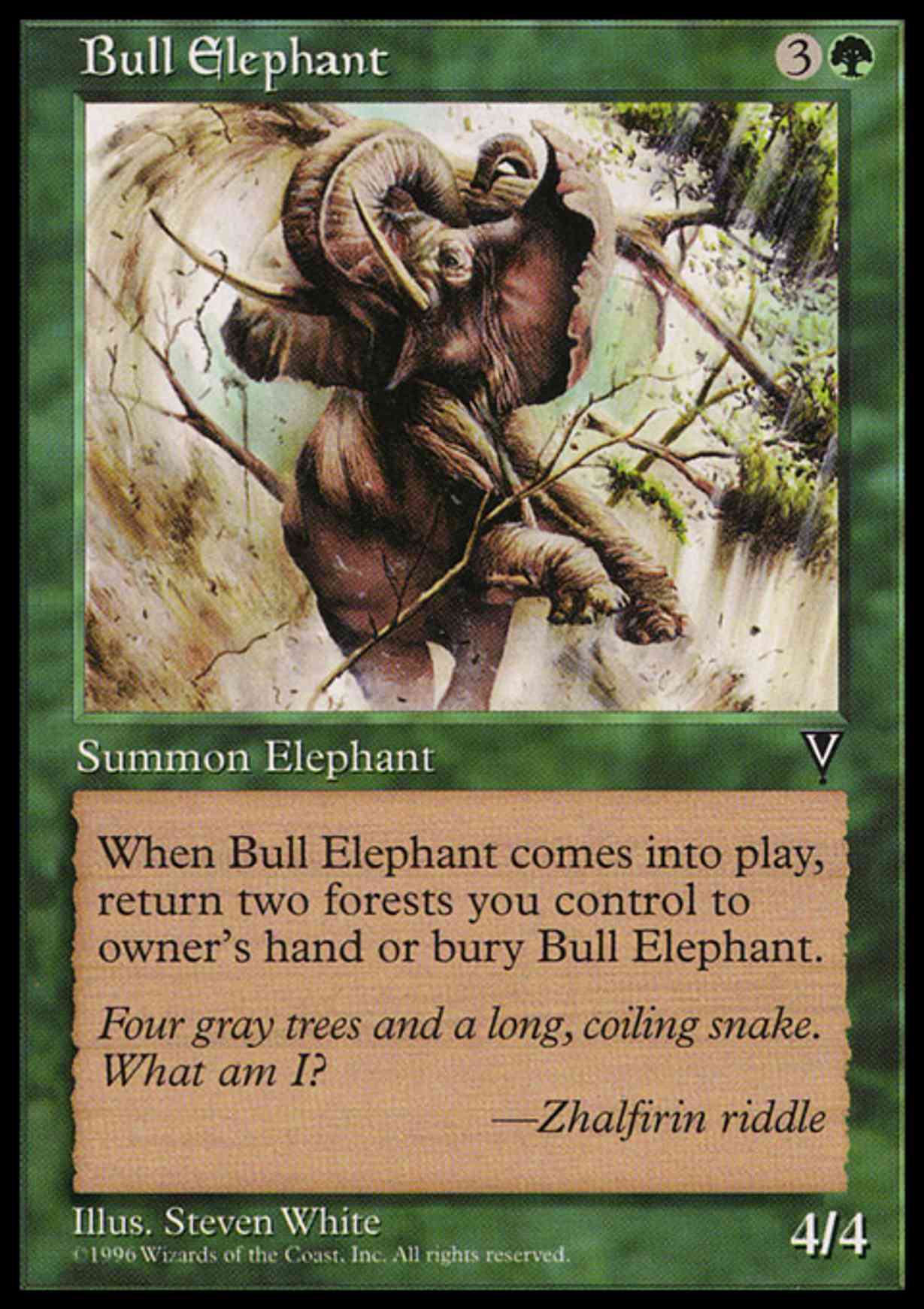 Bull Elephant magic card front