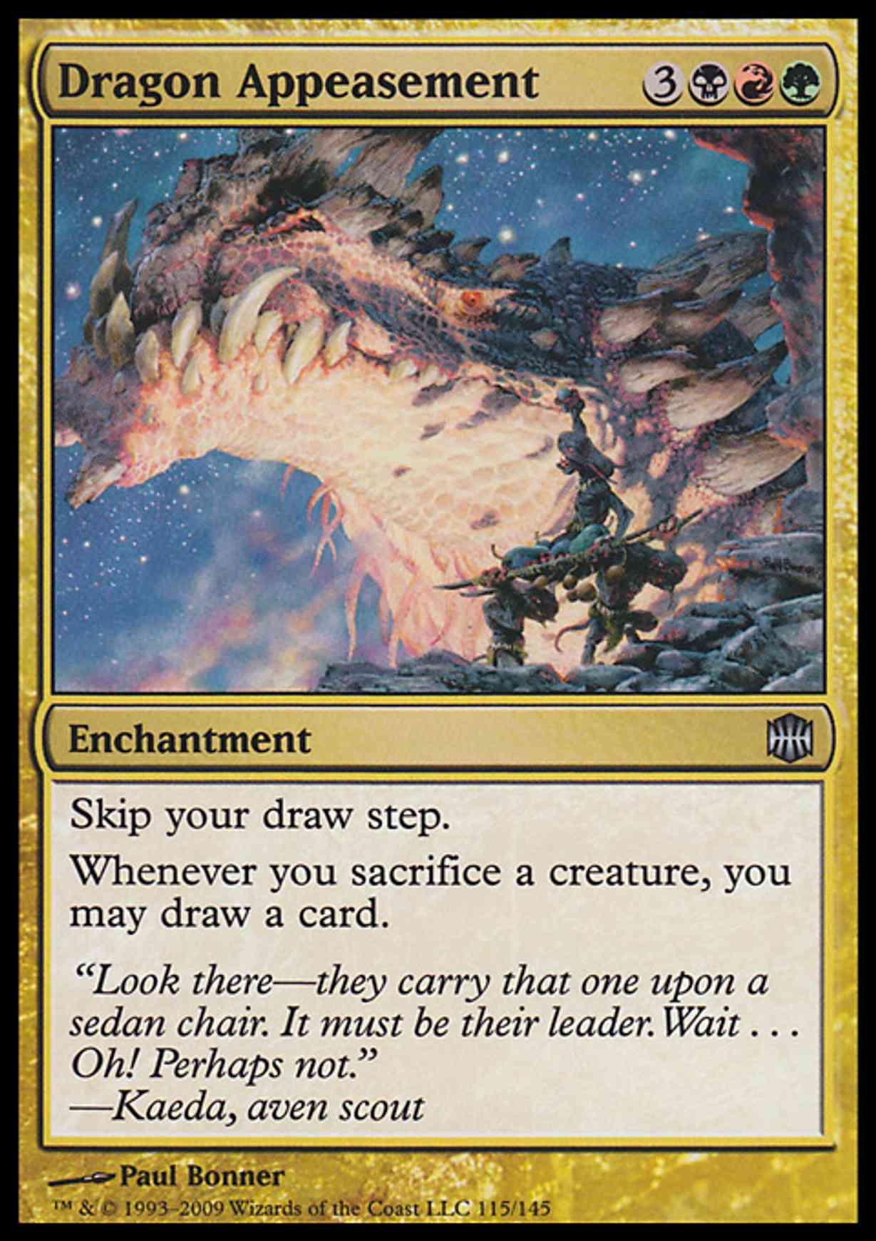 Dragon Appeasement magic card front