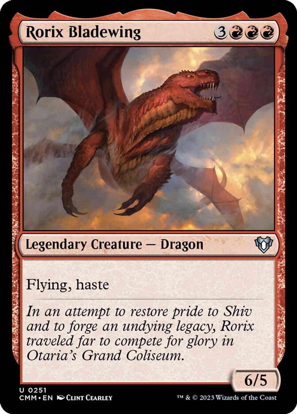 Rorix Bladewing magic card front