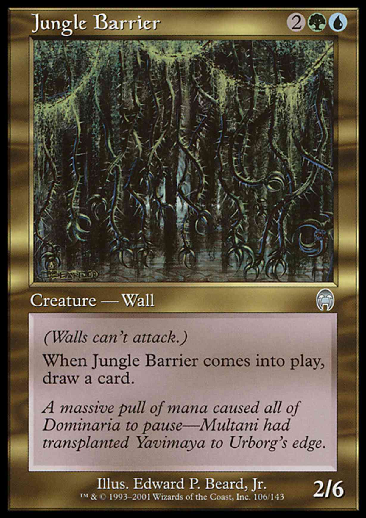 Jungle Barrier magic card front
