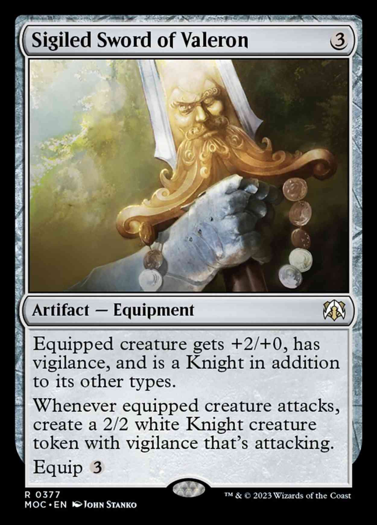 Sigiled Sword of Valeron magic card front