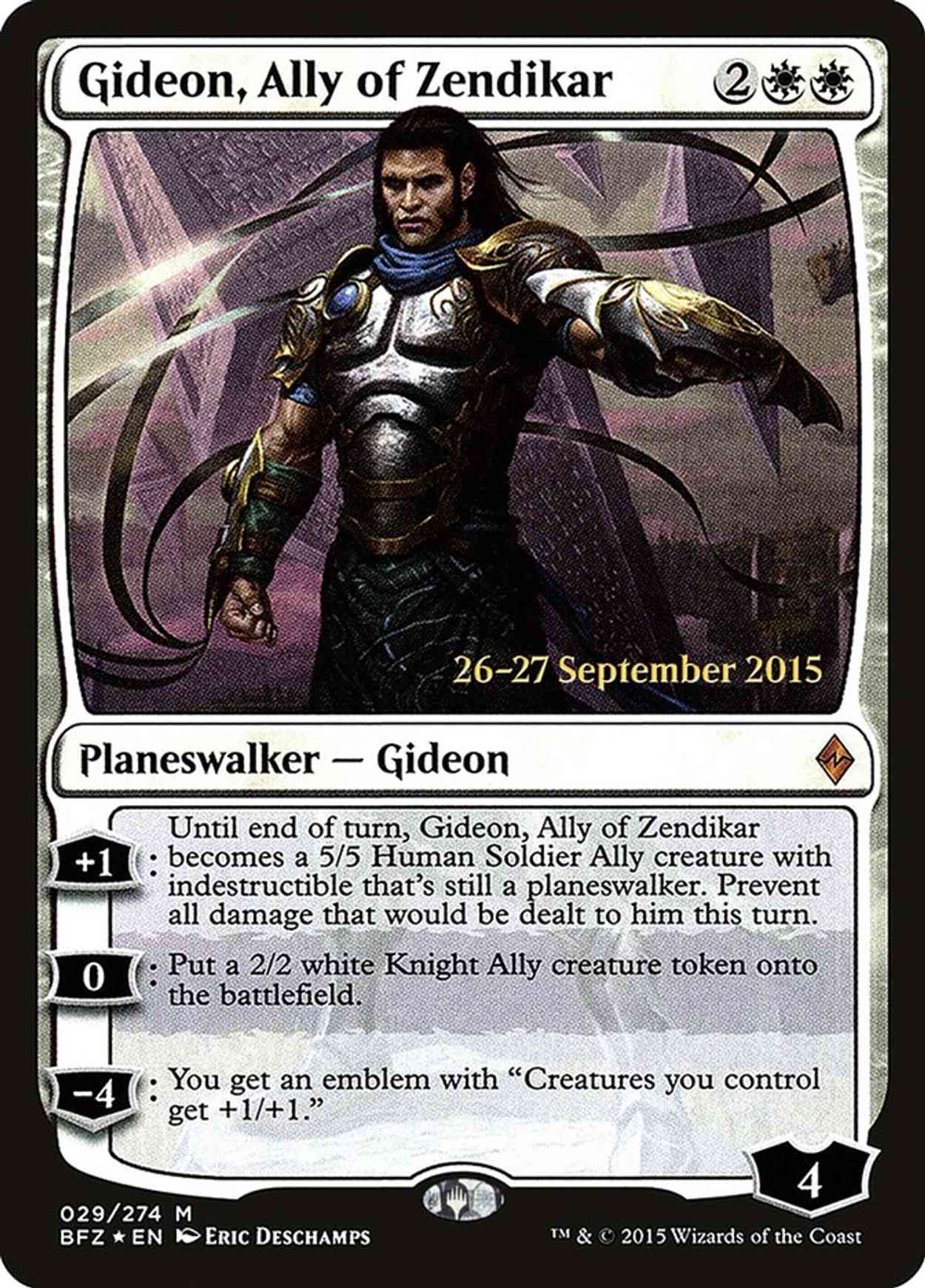 Gideon, Ally of Zendikar magic card front