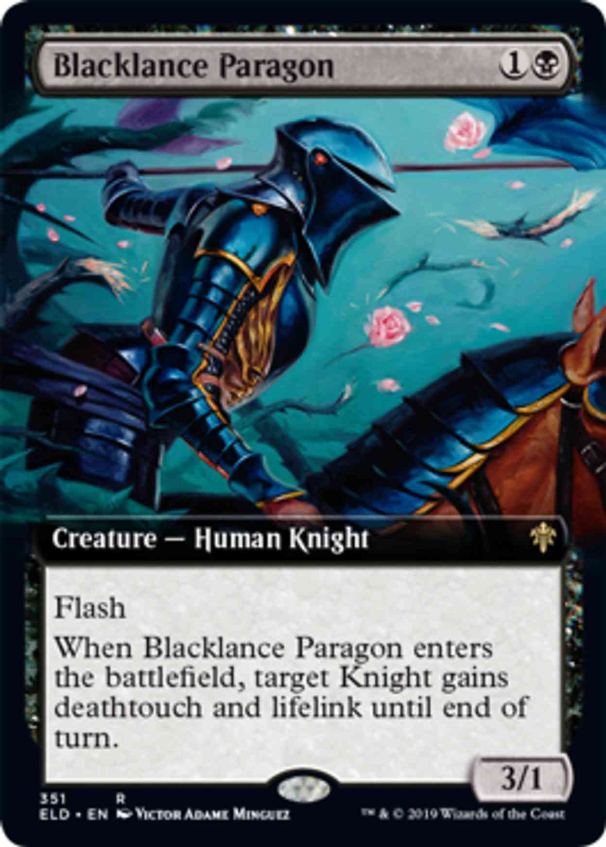 Blacklance Paragon (Extended Art) magic card front