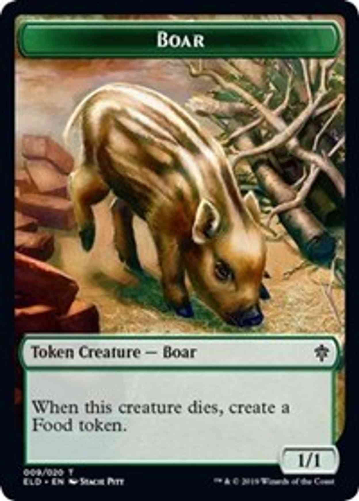 Boar Token magic card front