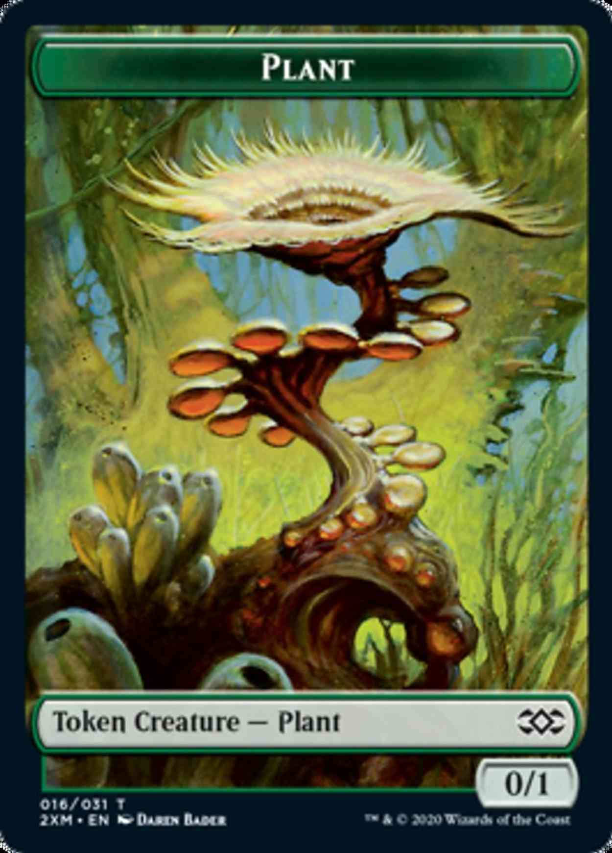 Plant // Saproling Double-sided Token magic card front