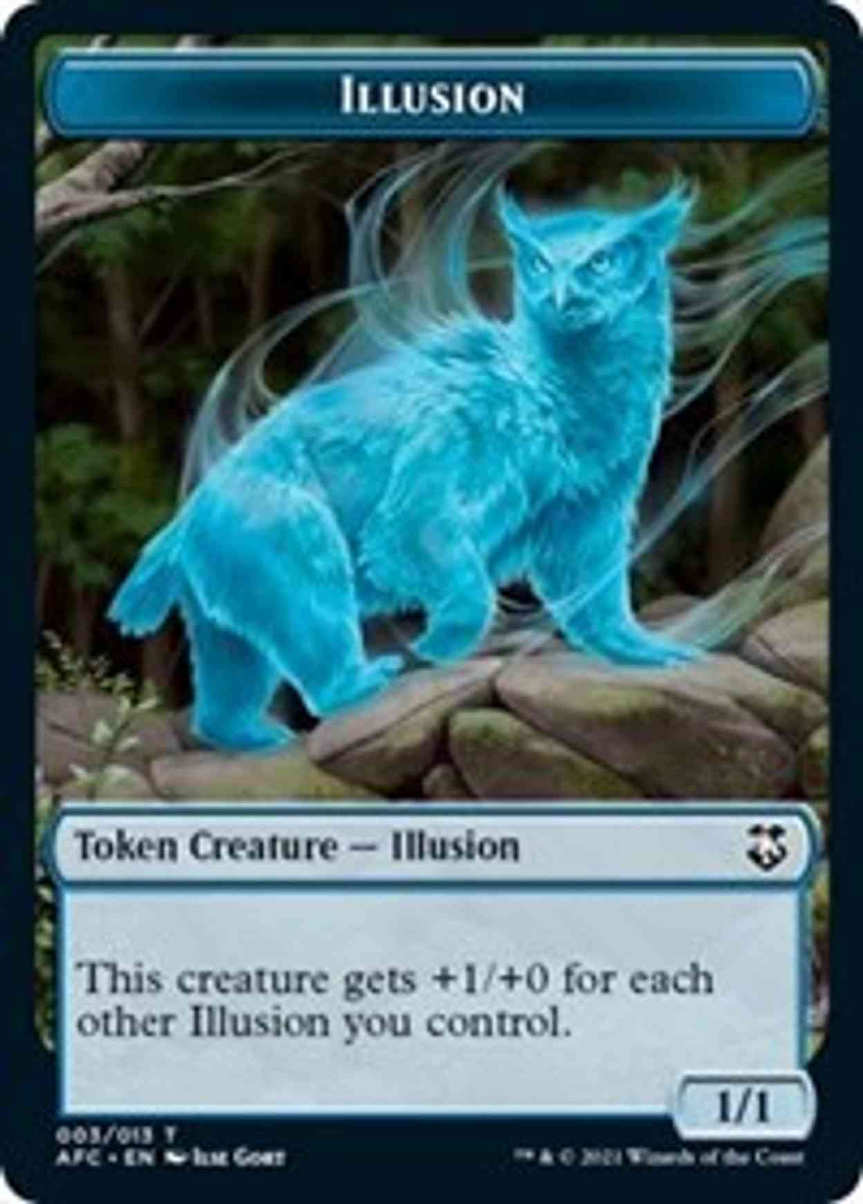 Illusion // Skeleton Double-sided Token magic card front