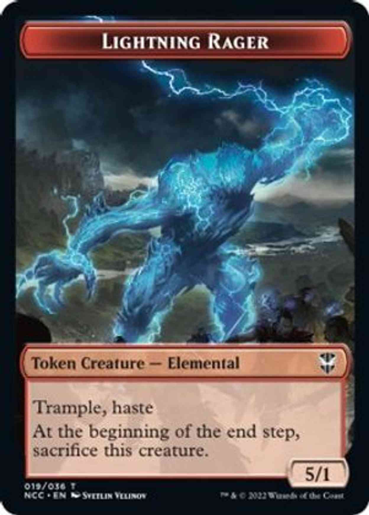 Lightning Rager // Rogue Double-sided Token magic card front