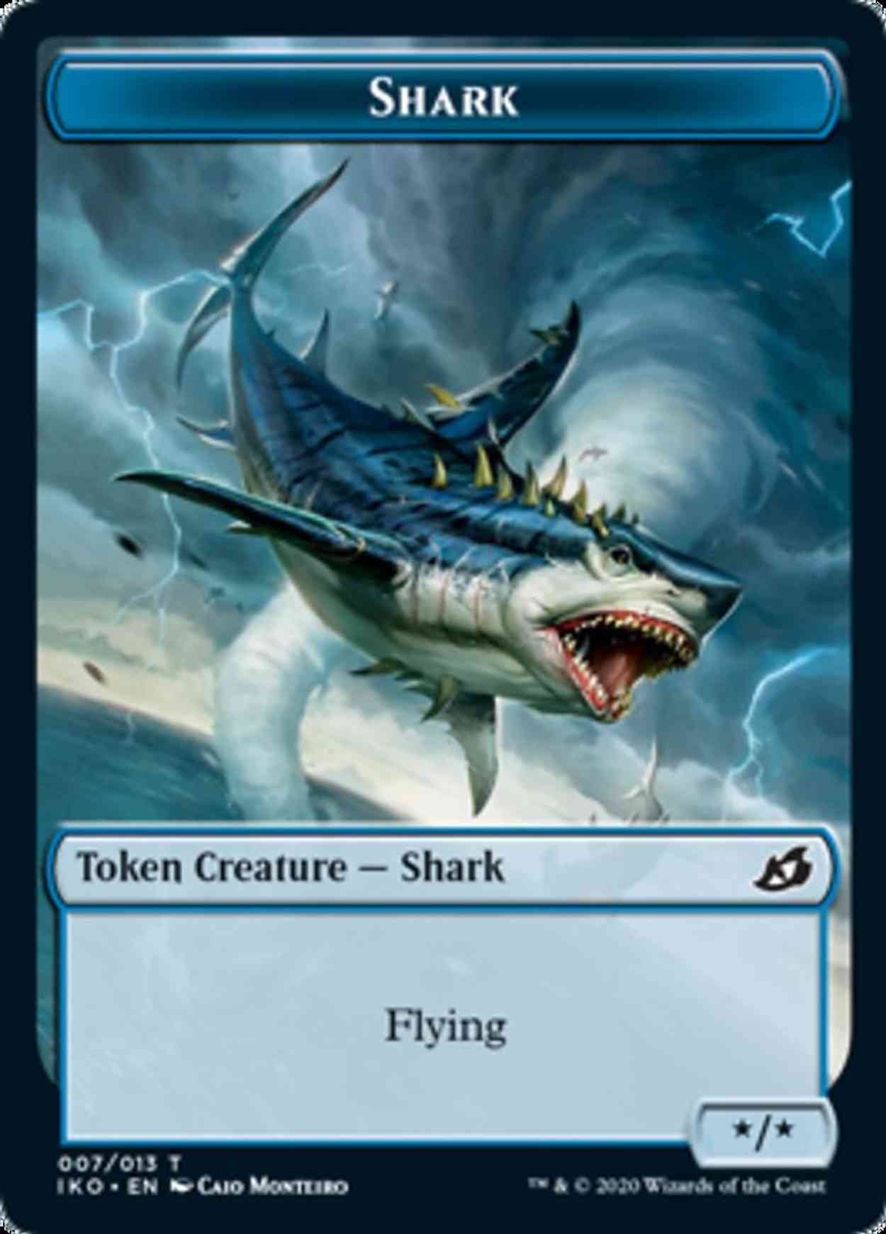 Shark // Human Soldier (004) Double-sided Token magic card front