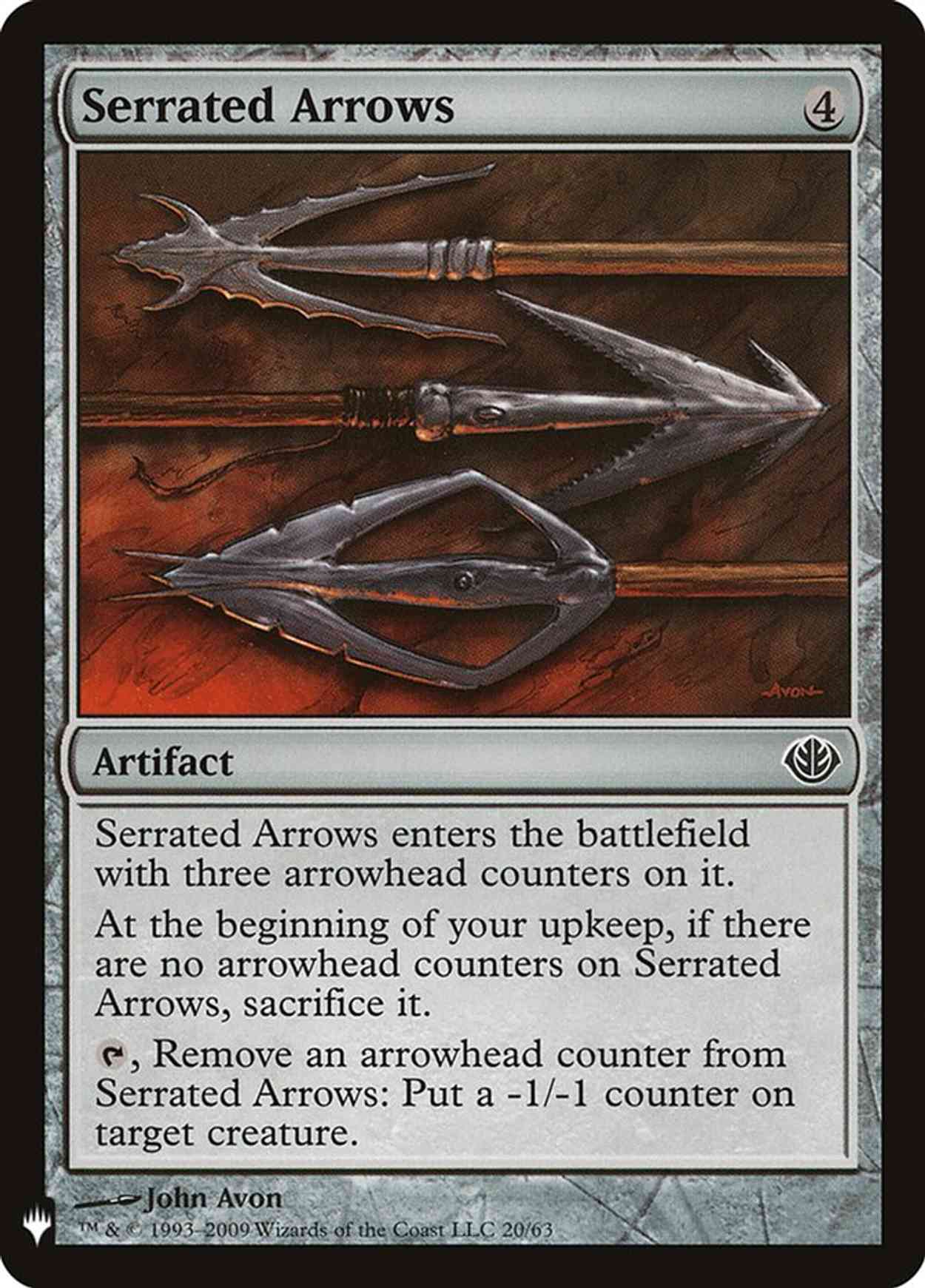 Serrated Arrows magic card front