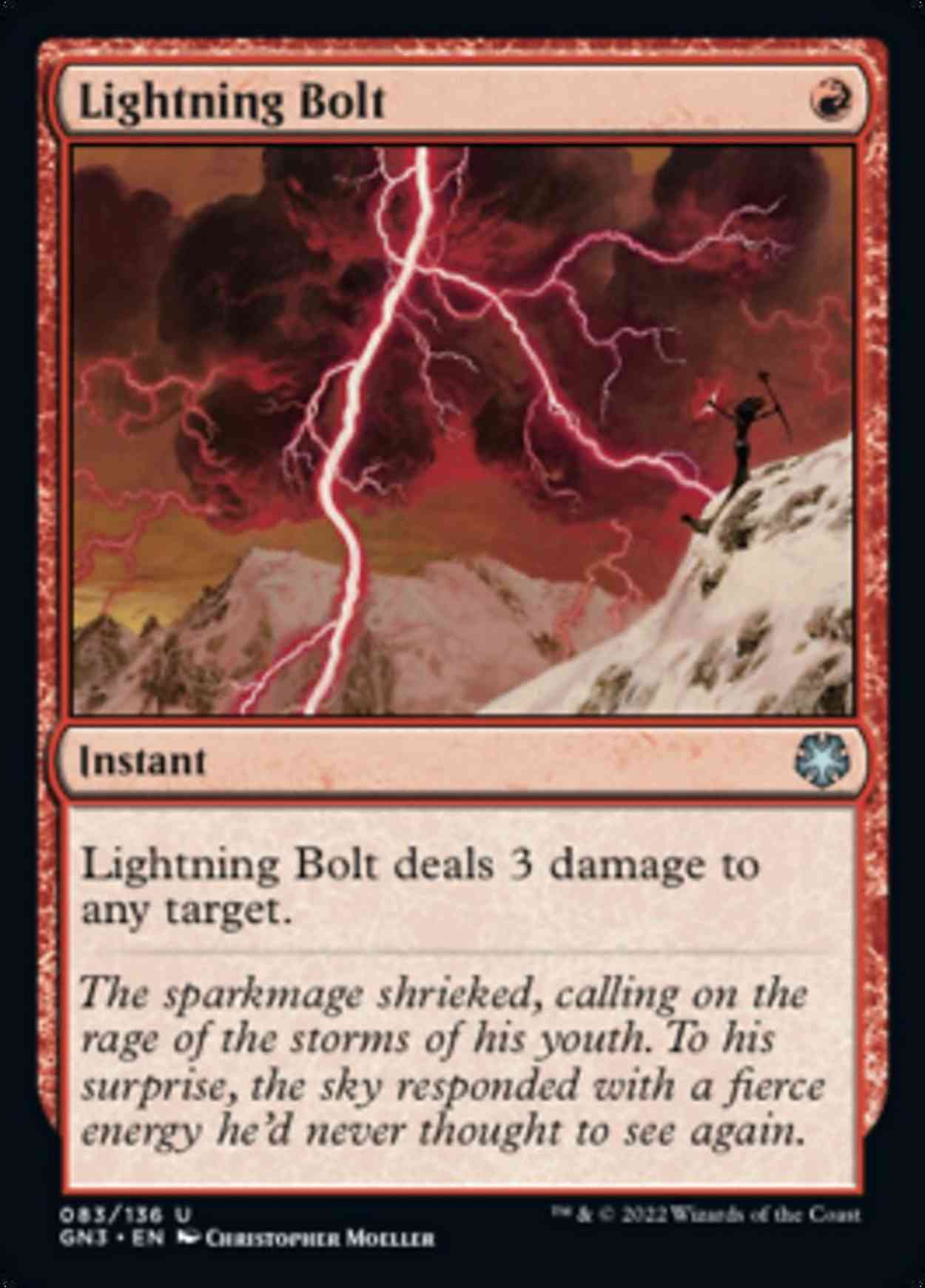 Lightning Bolt magic card front