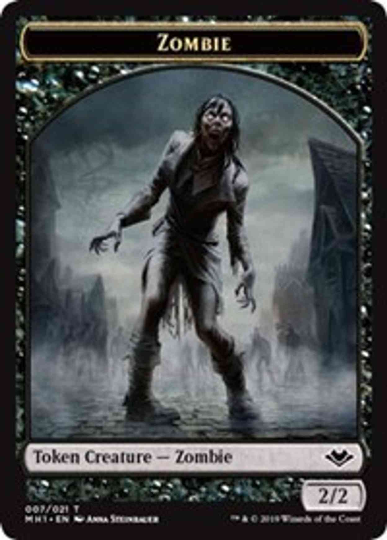 Zombie (007) // Rhino (013) Double-sided Token magic card front
