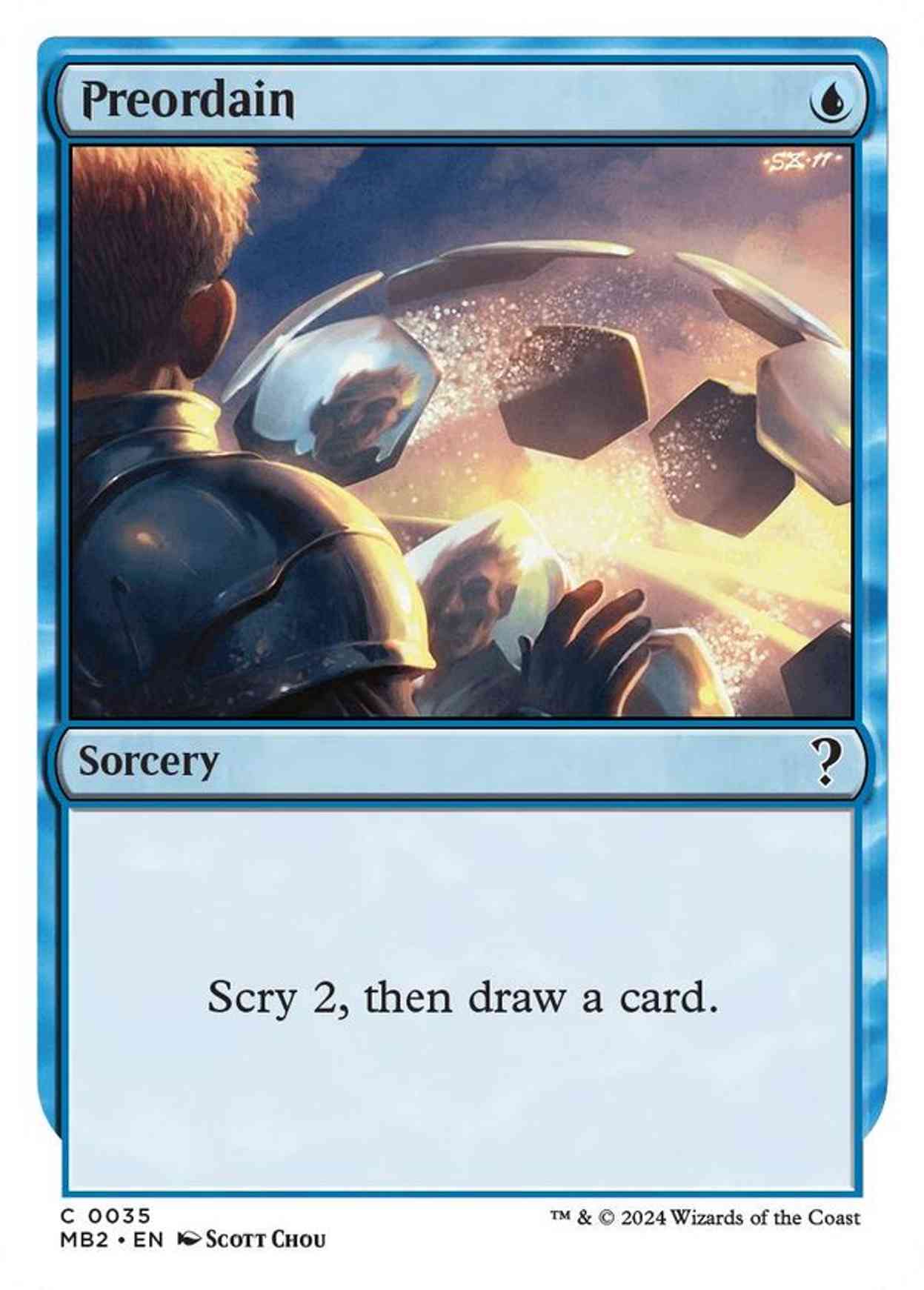 Preordain (White Border) magic card front