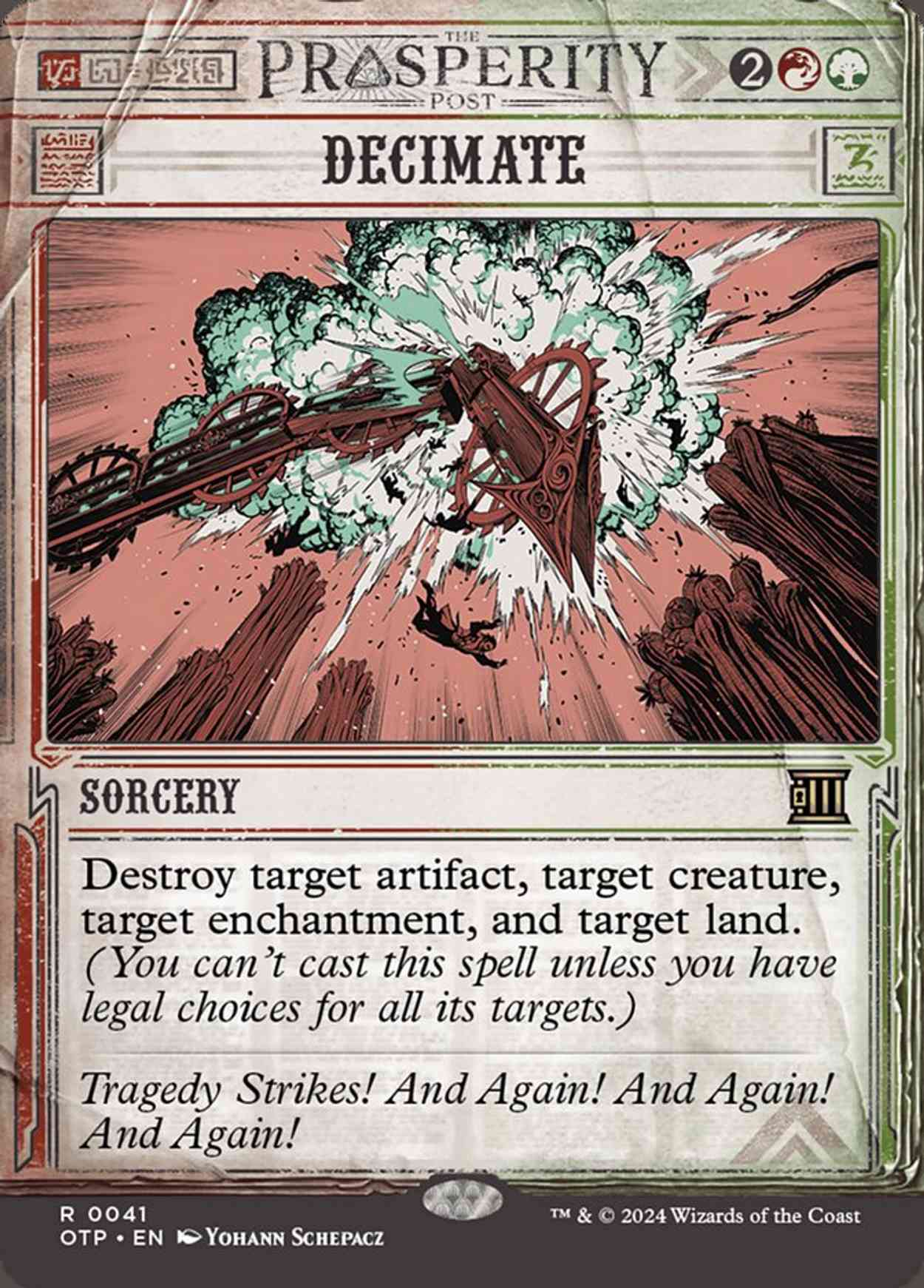 Decimate magic card front