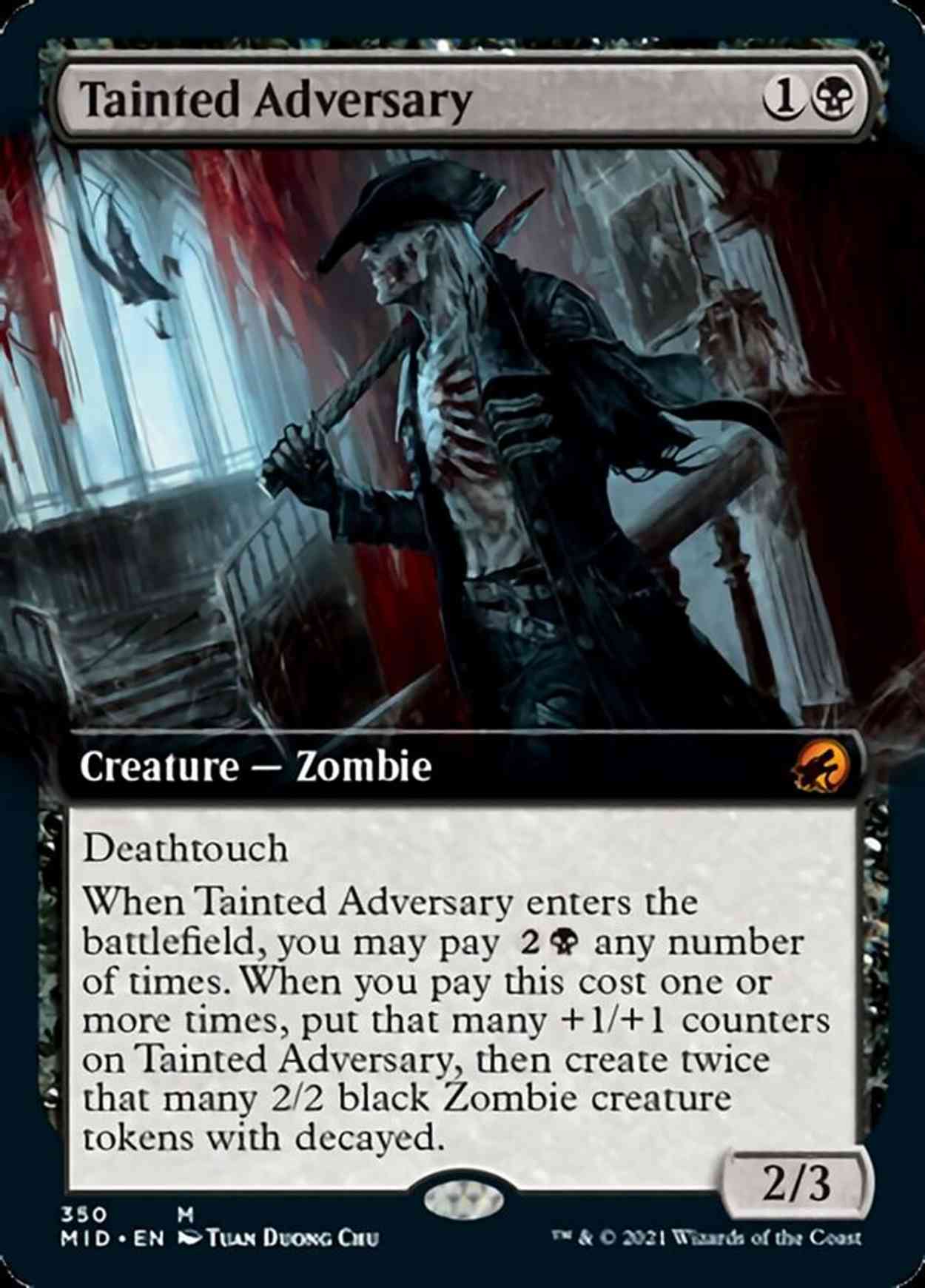 Tainted Adversary (Extended Art) magic card front