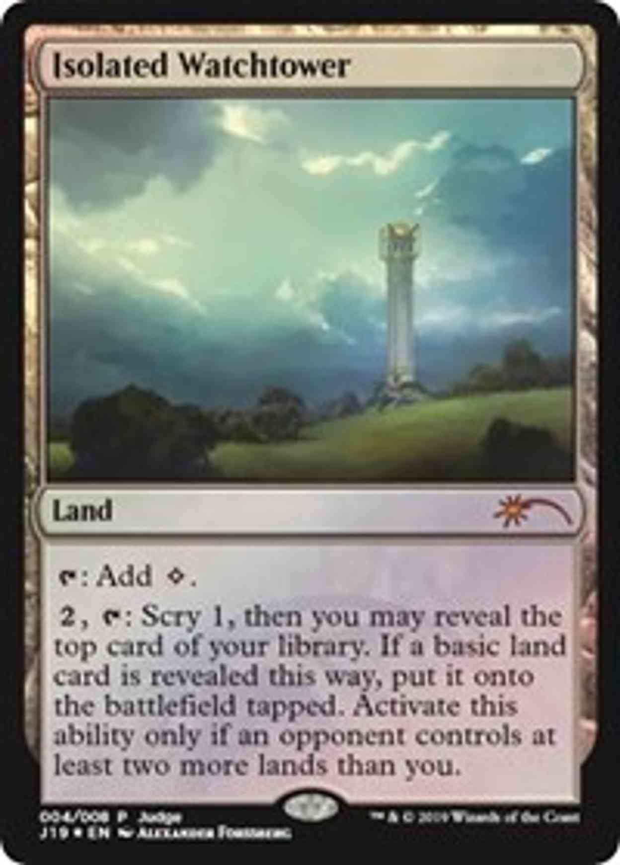 Isolated Watchtower magic card front