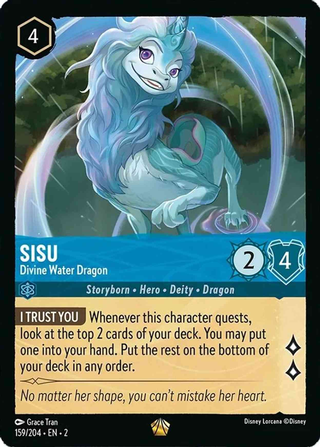 Sisu - Divine Water Dragon magic card front