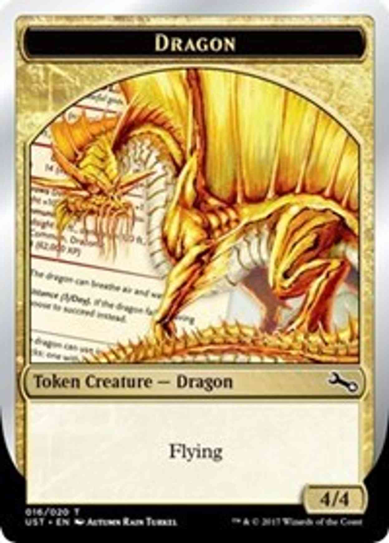 Dragon Token (Gold) magic card front