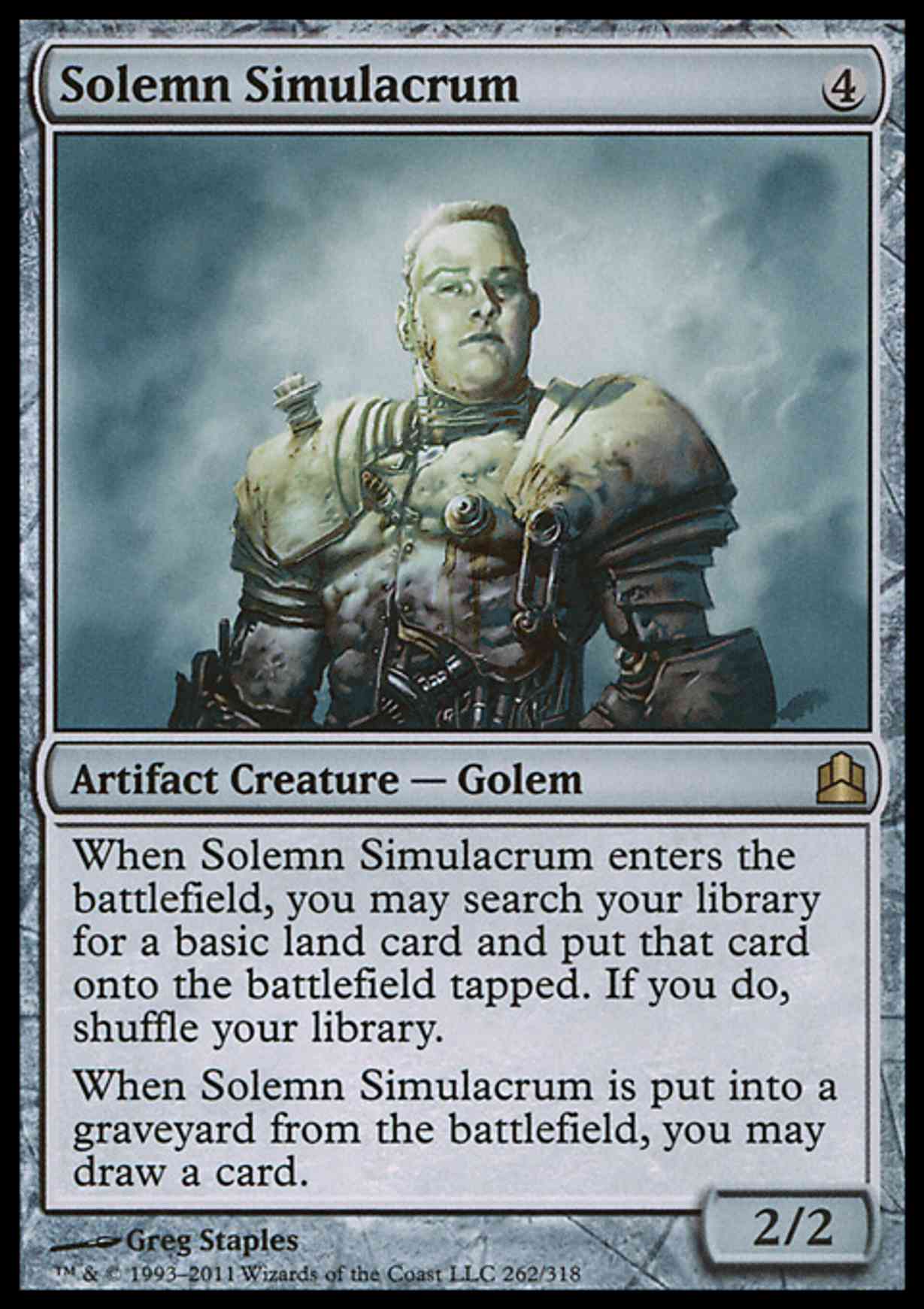 Solemn Simulacrum magic card front