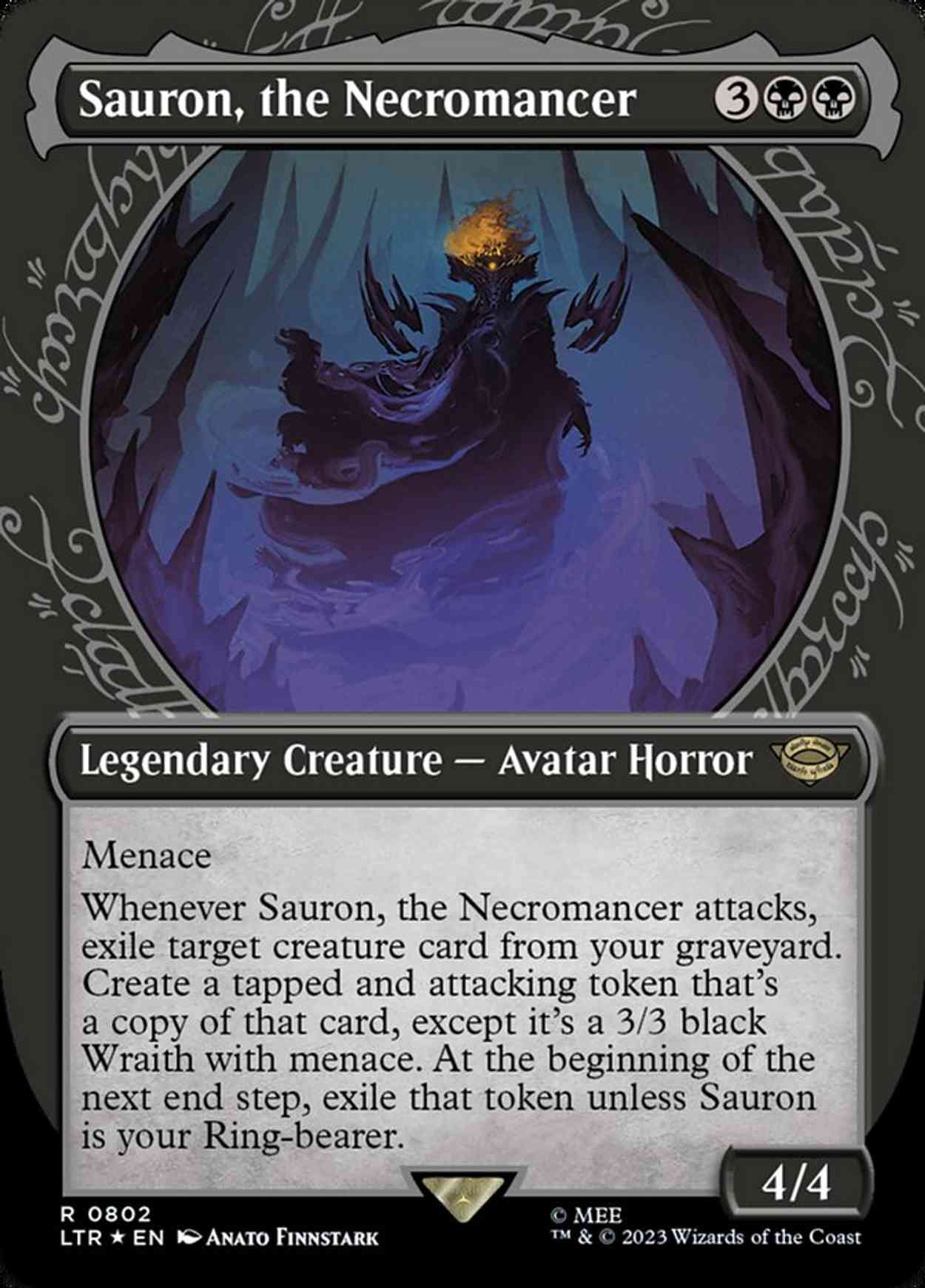 Sauron, the Necromancer (Showcase) (Surge Foil) magic card front