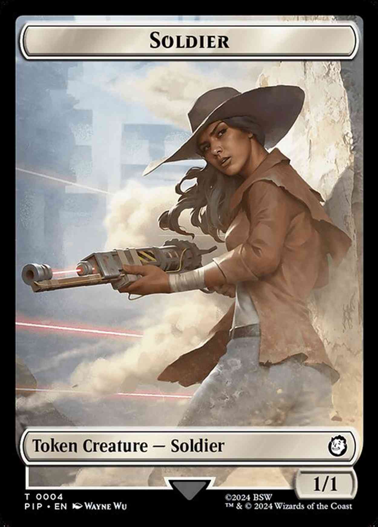 Soldier (0004) // Human Soldier Double-Sided Token magic card front
