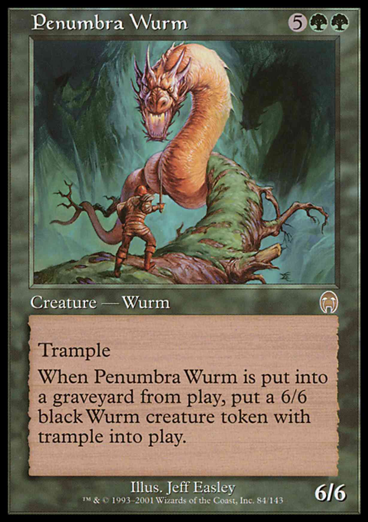 Penumbra Wurm magic card front