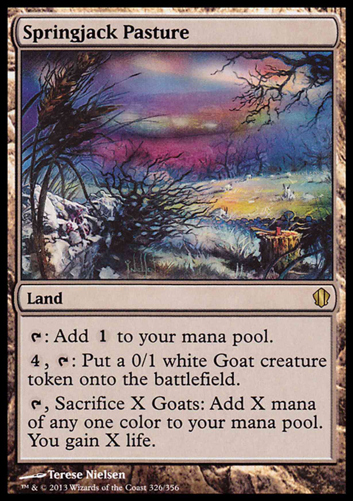 Springjack Pasture magic card front