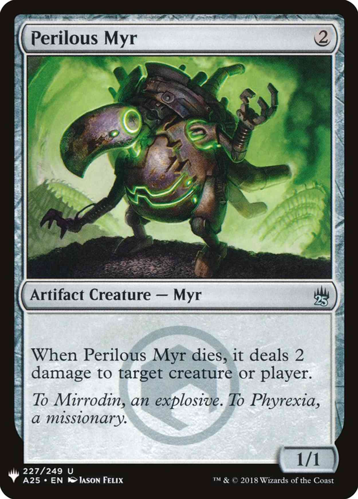 Perilous Myr magic card front