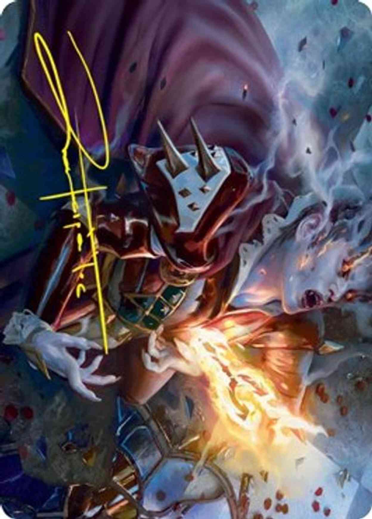 Flame-Blessed Bolt Art Card (Gold-Stamped Signature) magic card front