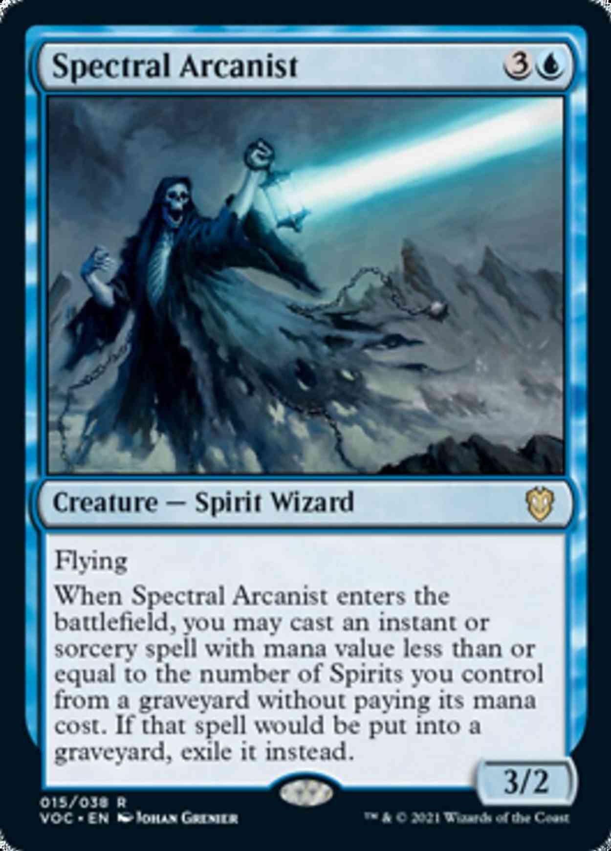 Spectral Arcanist magic card front