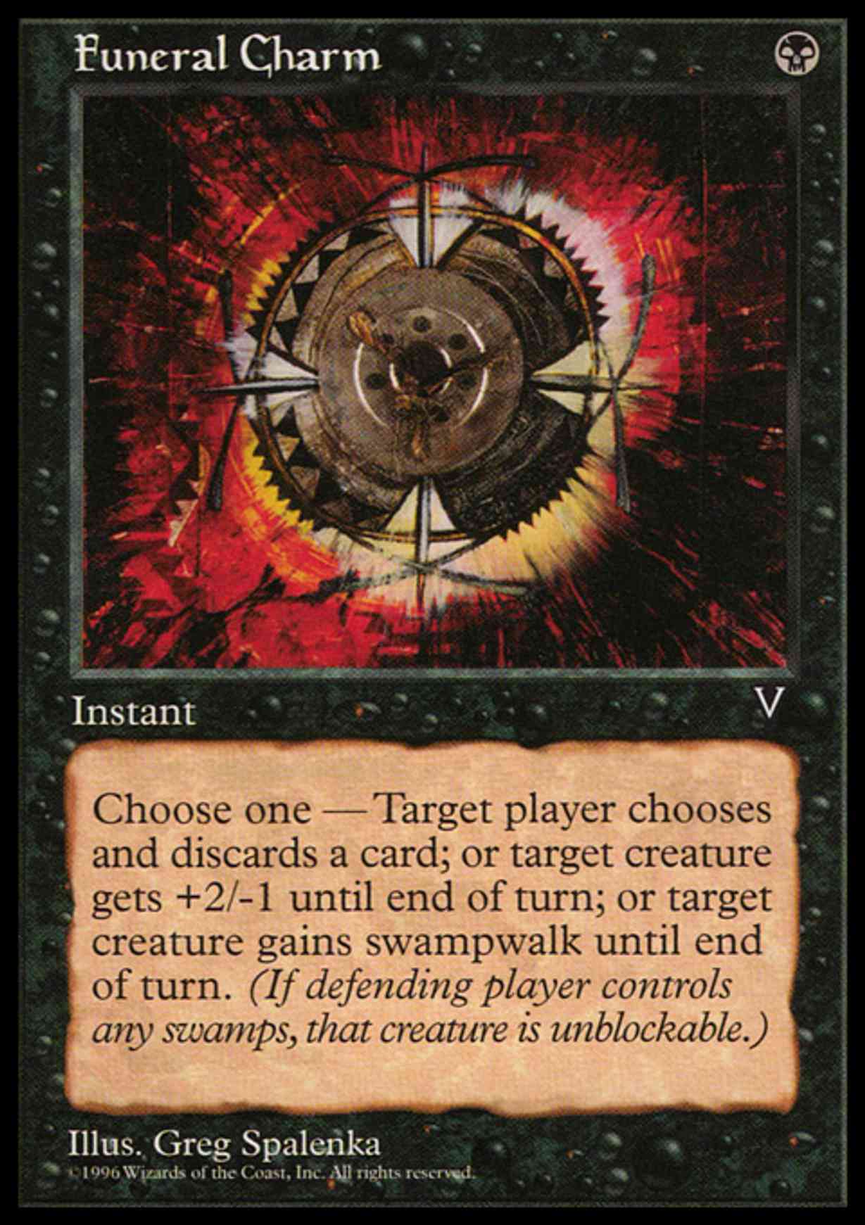 Funeral Charm magic card front