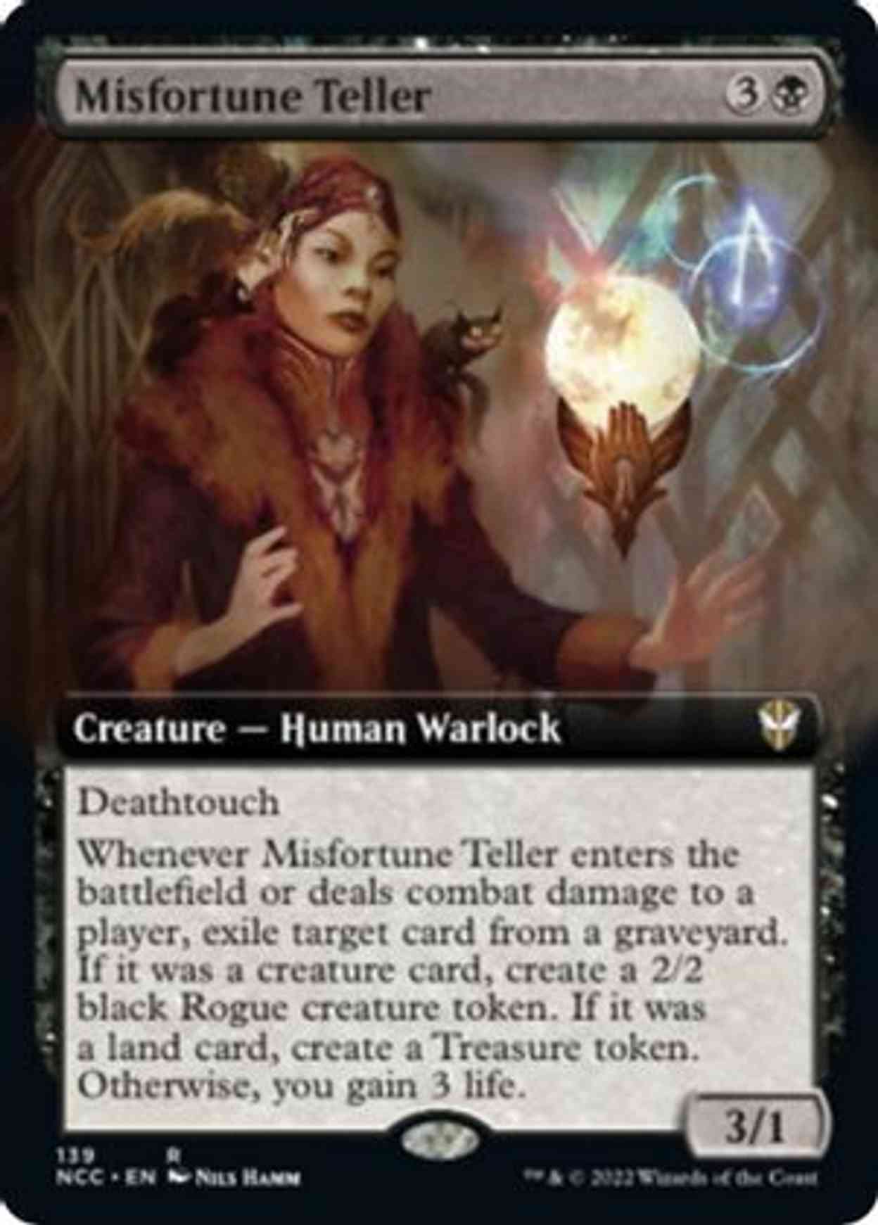 Misfortune Teller (Extended Art) magic card front