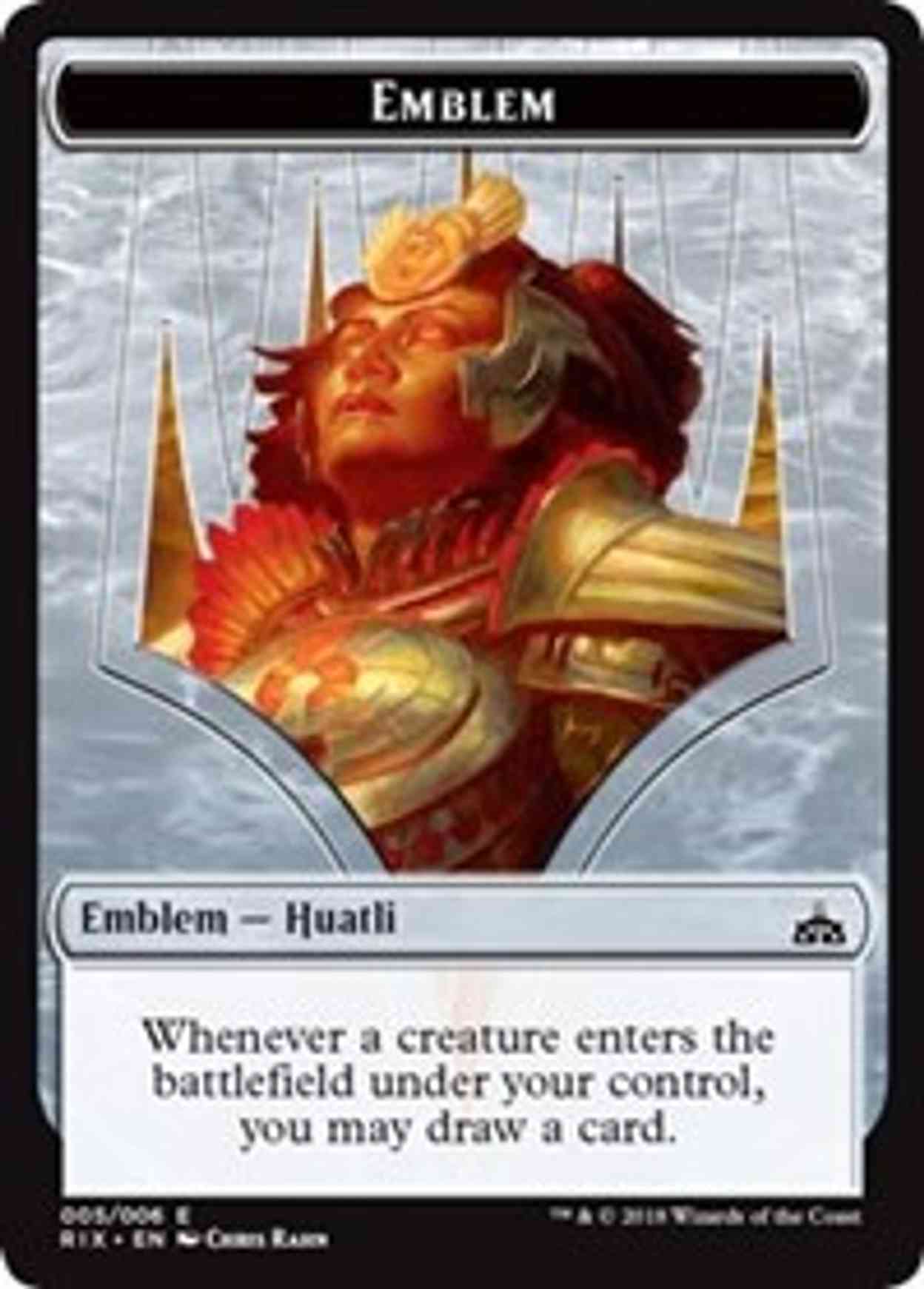 Emblem - Huatli magic card front