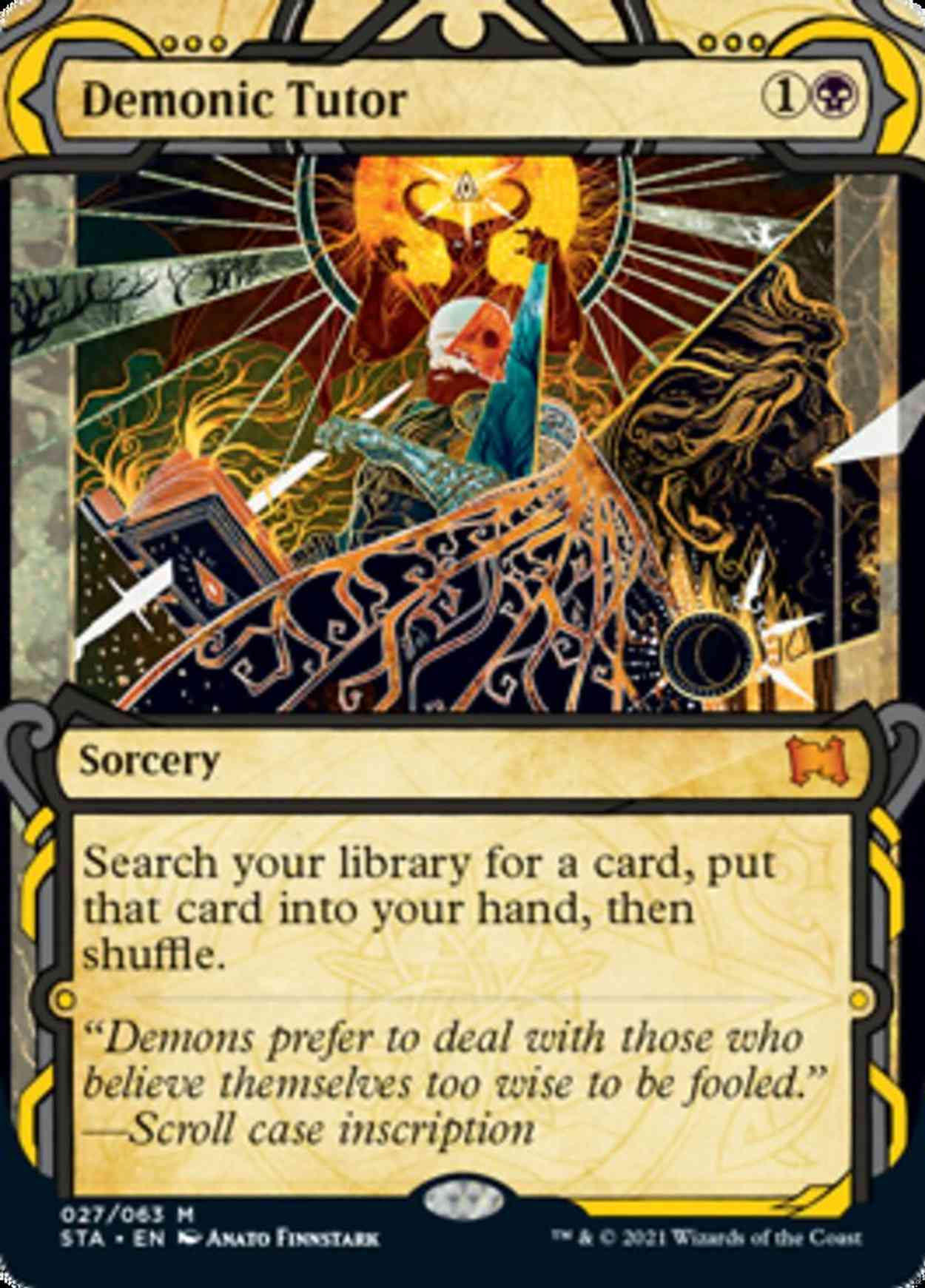 Demonic Tutor (Foil Etched) magic card front