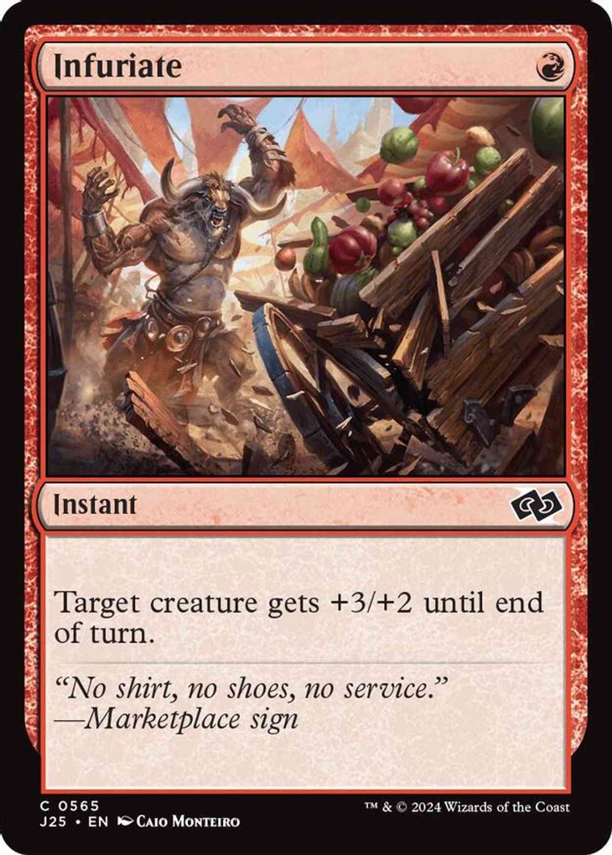 Infuriate magic card front