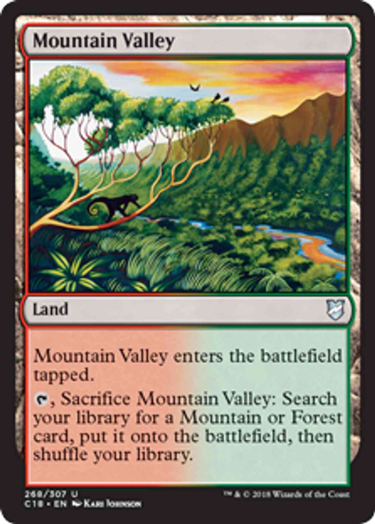 Mountain Valley magic card front