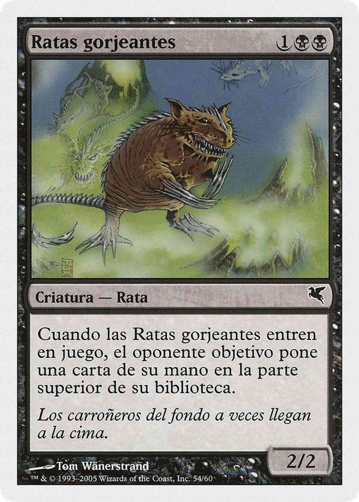 Chittering Rats (Spanish) - "Ratas gorjeantes" (A54) magic card front