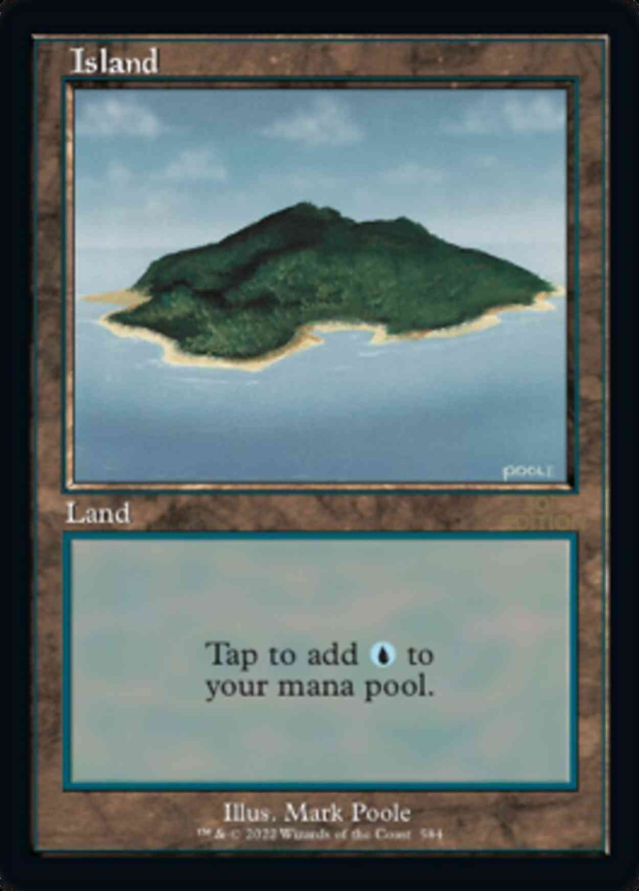 Island (584) (Retro Frame) magic card front