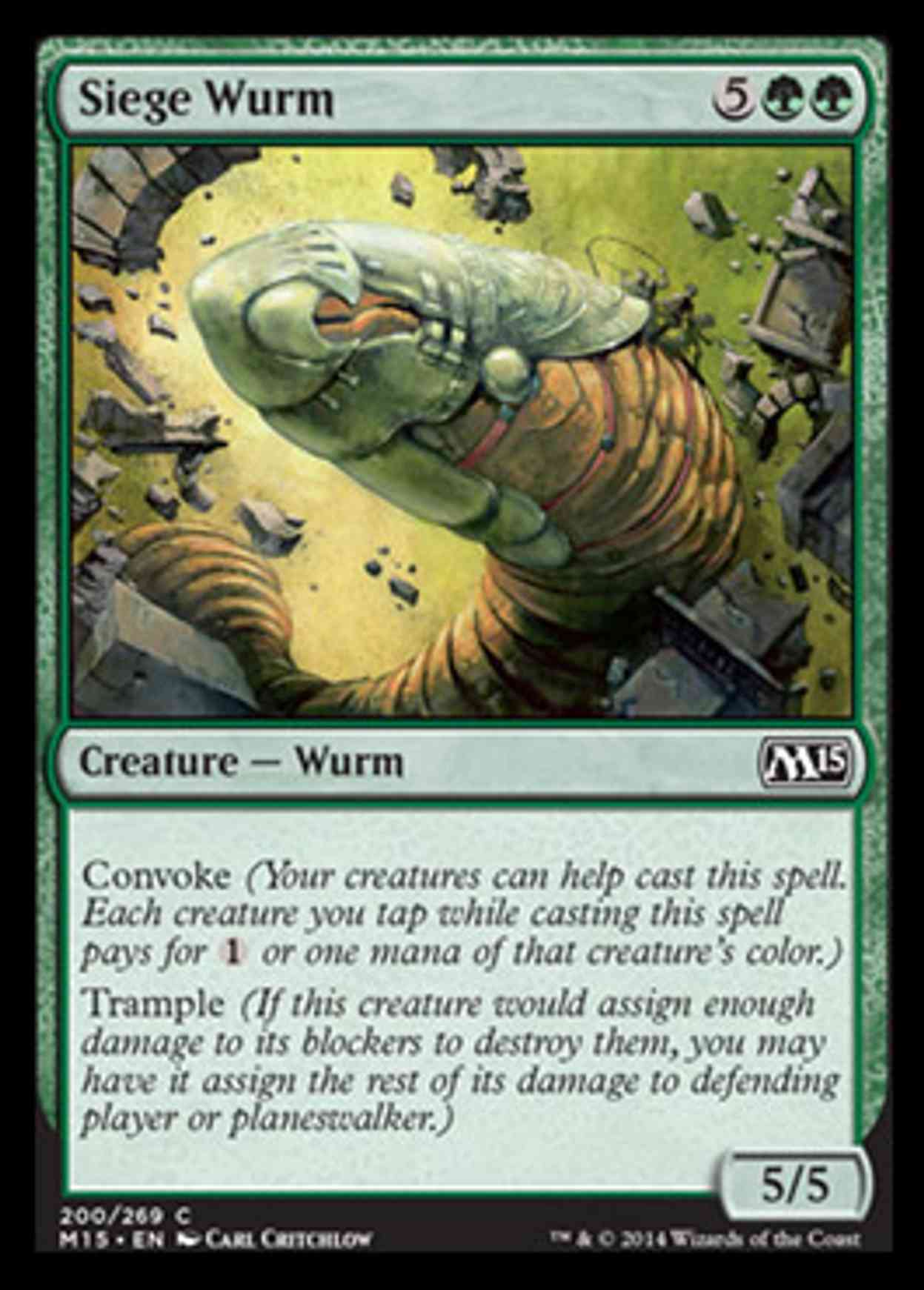 Siege Wurm magic card front