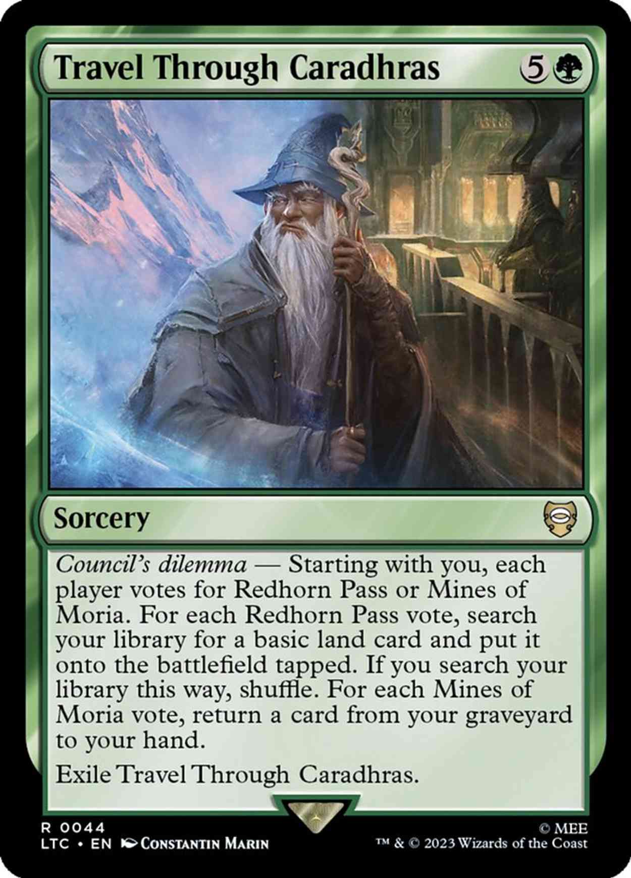 Travel Through Caradhras magic card front