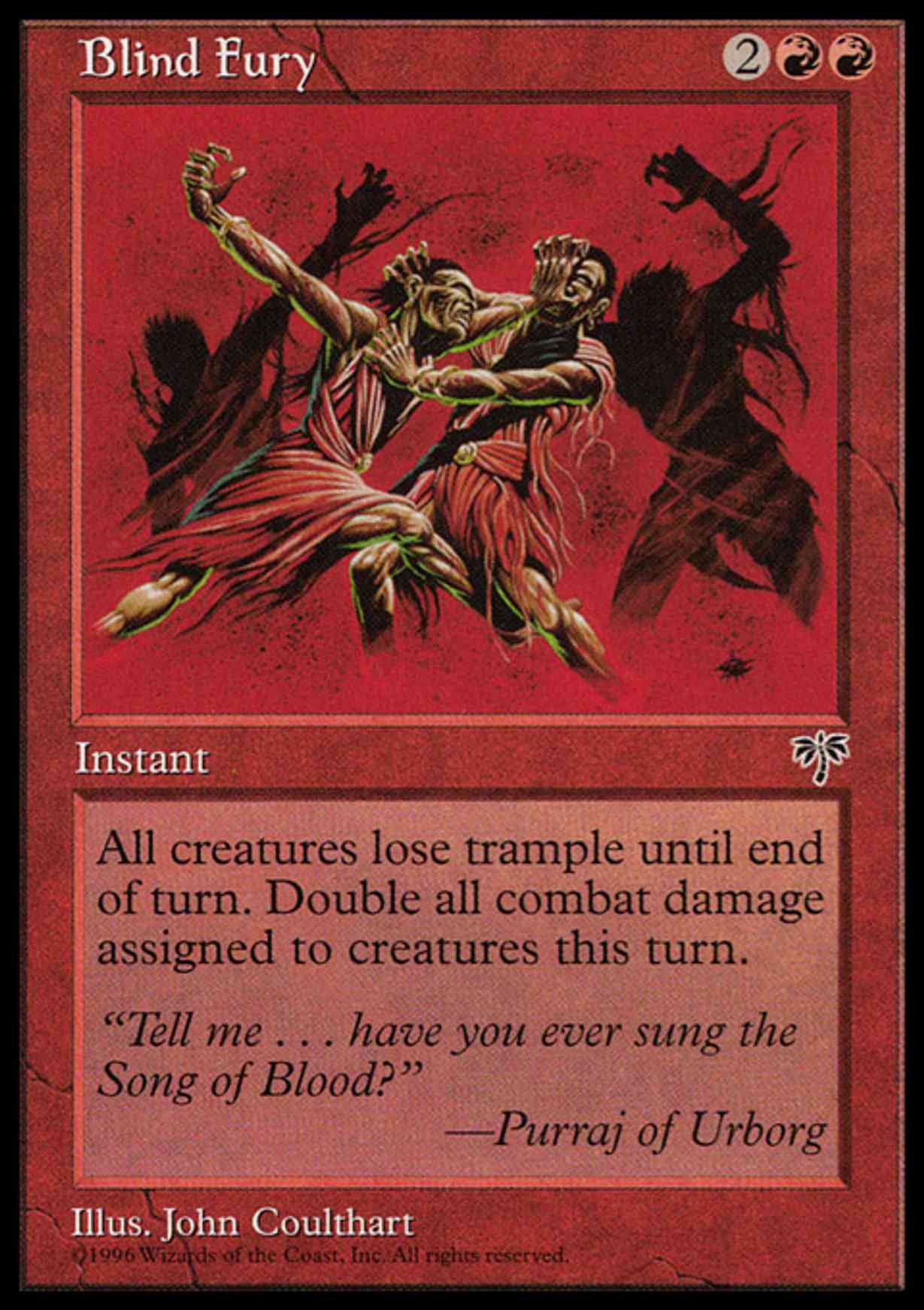 Blind Fury magic card front
