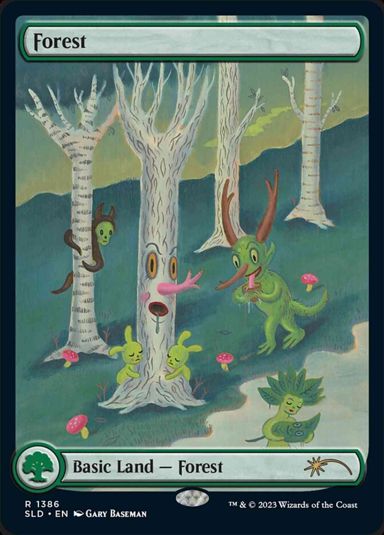 Forest (1386) magic card front