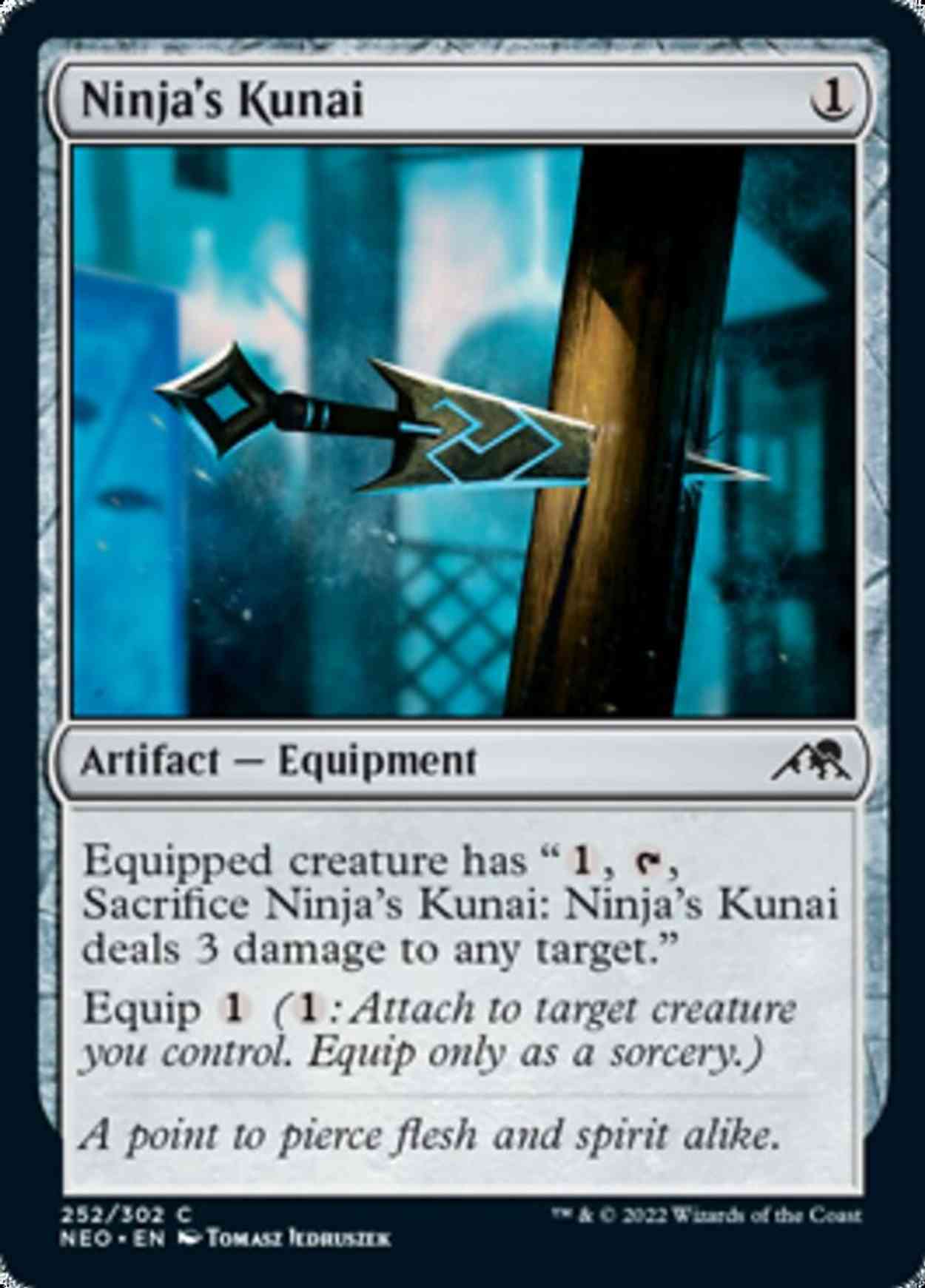 Ninja's Kunai magic card front