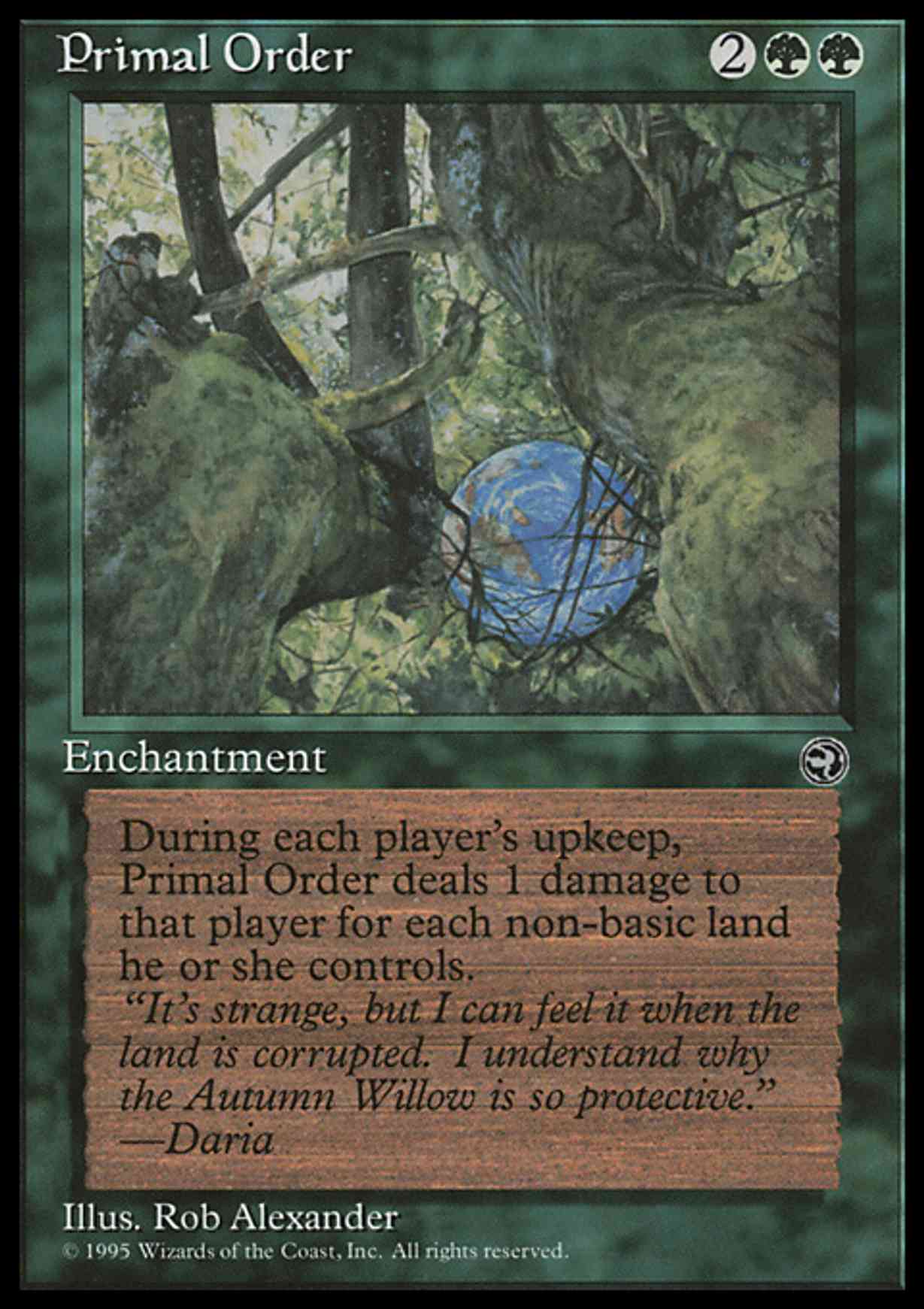 Primal Order magic card front