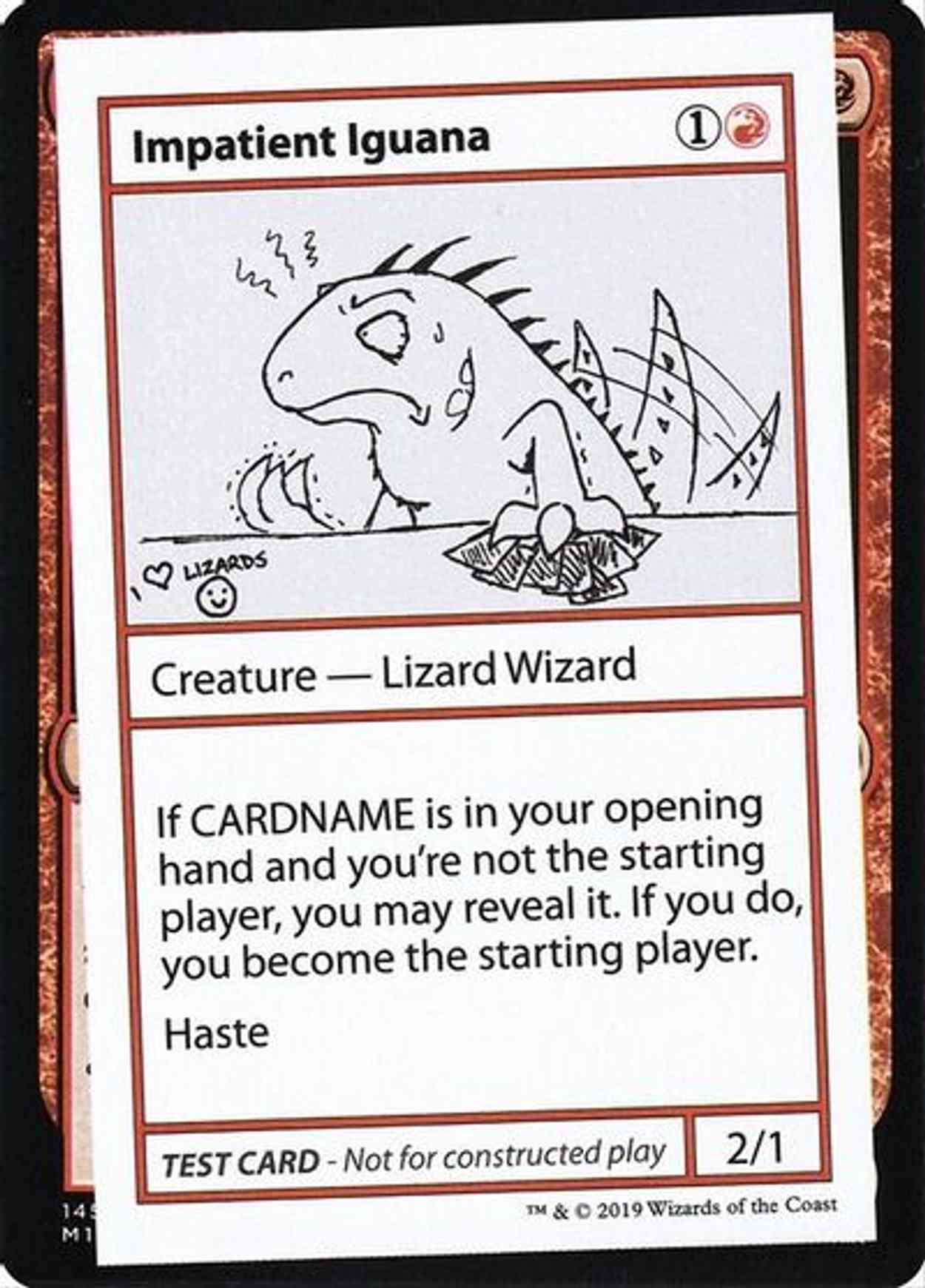Impatient Iguana (No PW Symbol) magic card front