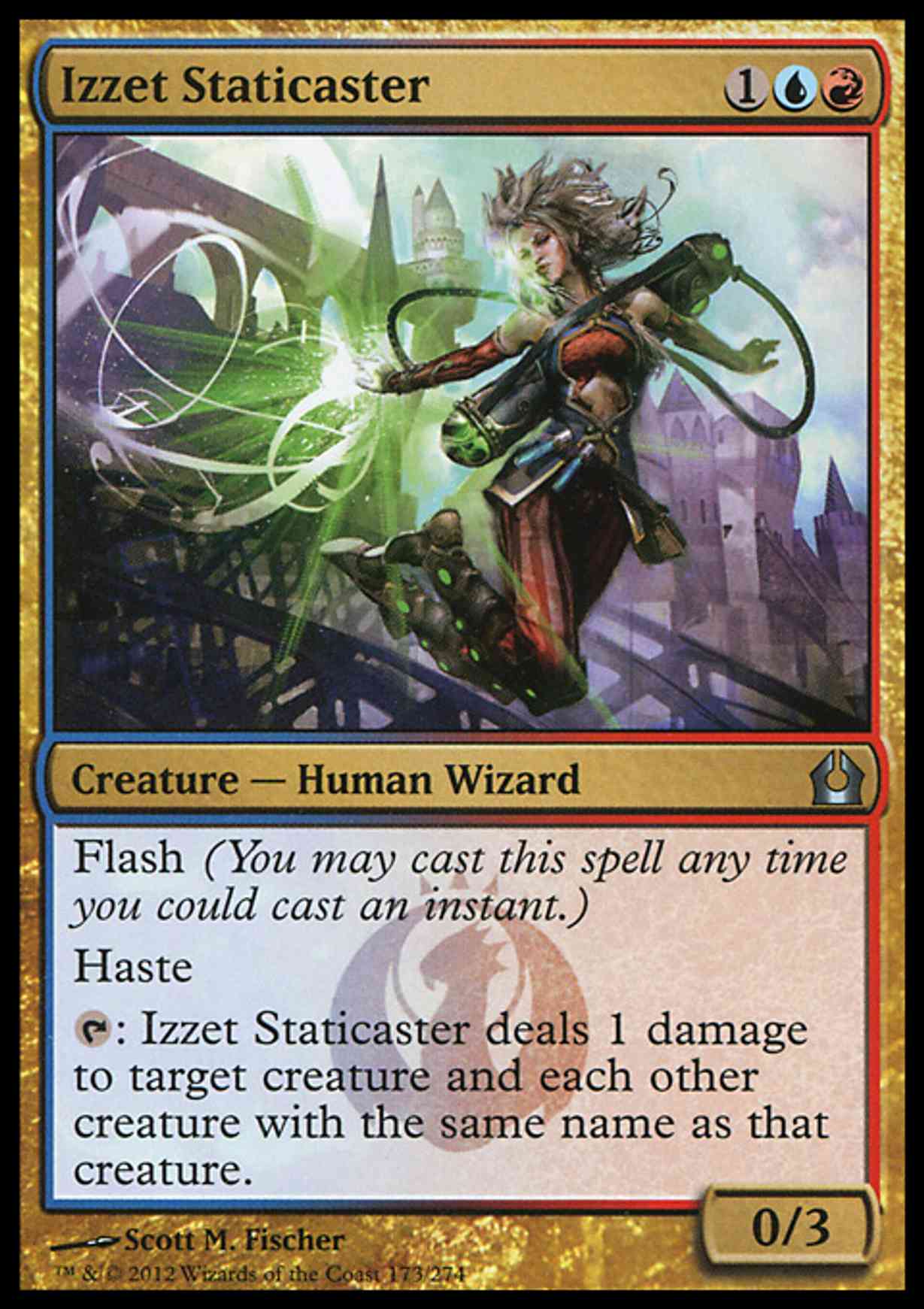 Izzet Staticaster magic card front