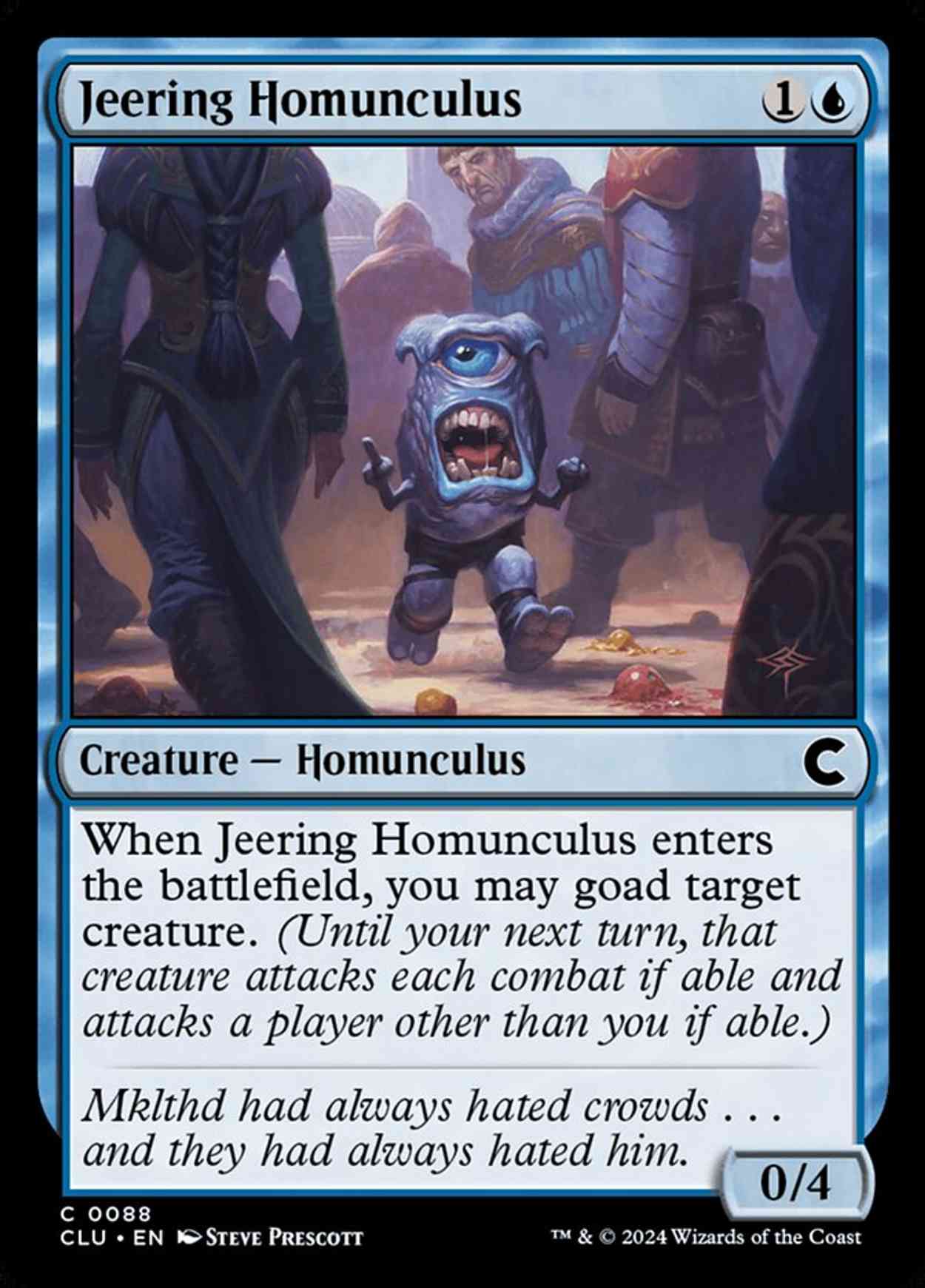 Jeering Homunculus magic card front